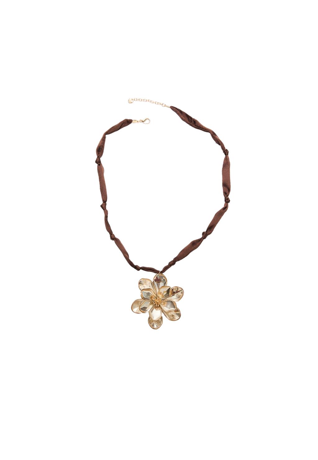 Collar cordón flor