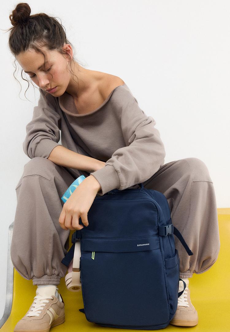 Stradivarius Αθλητικό Σακίδιο Καμπίνας Μπλε Os