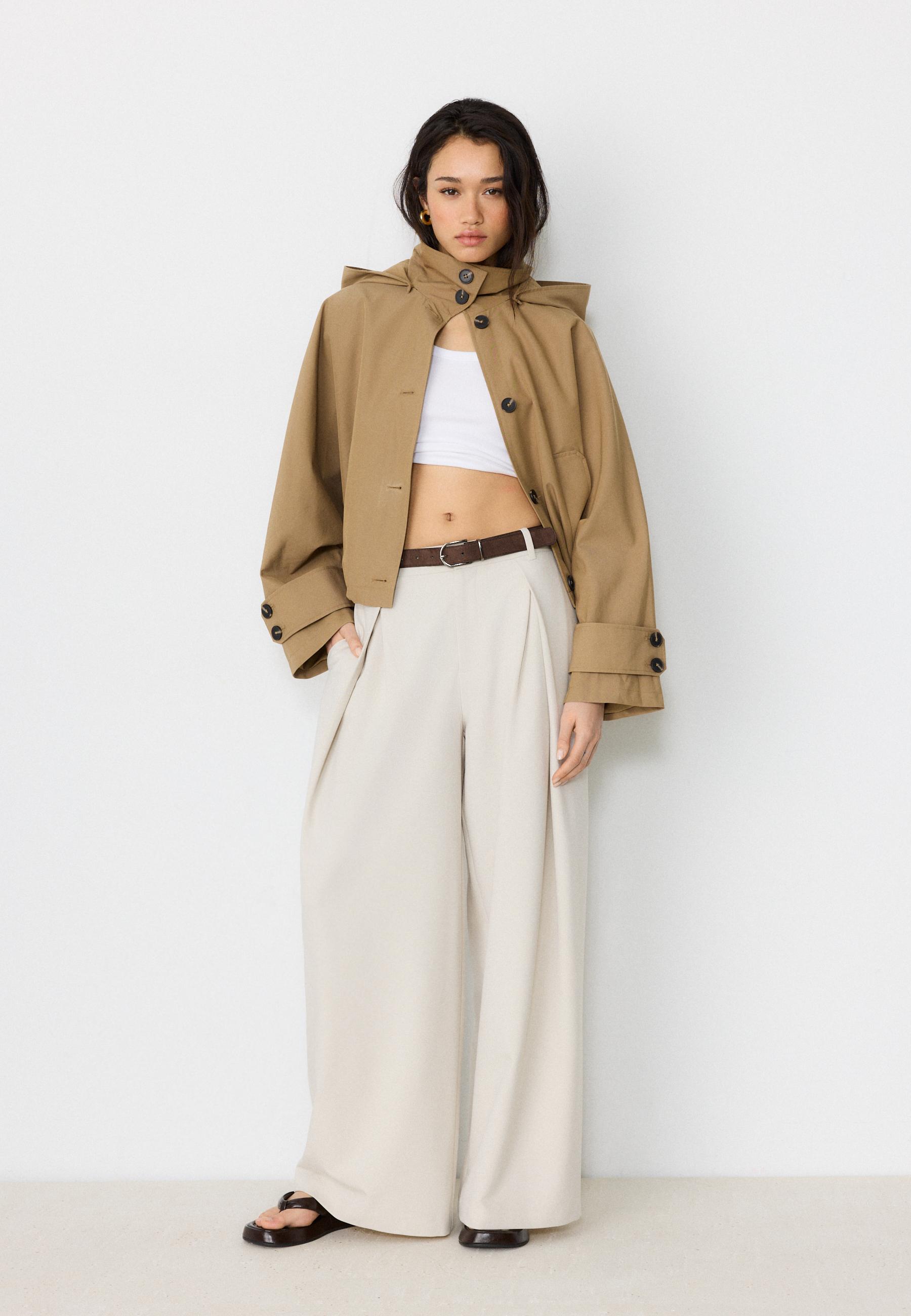 Maxi pensli kemerli pantolon