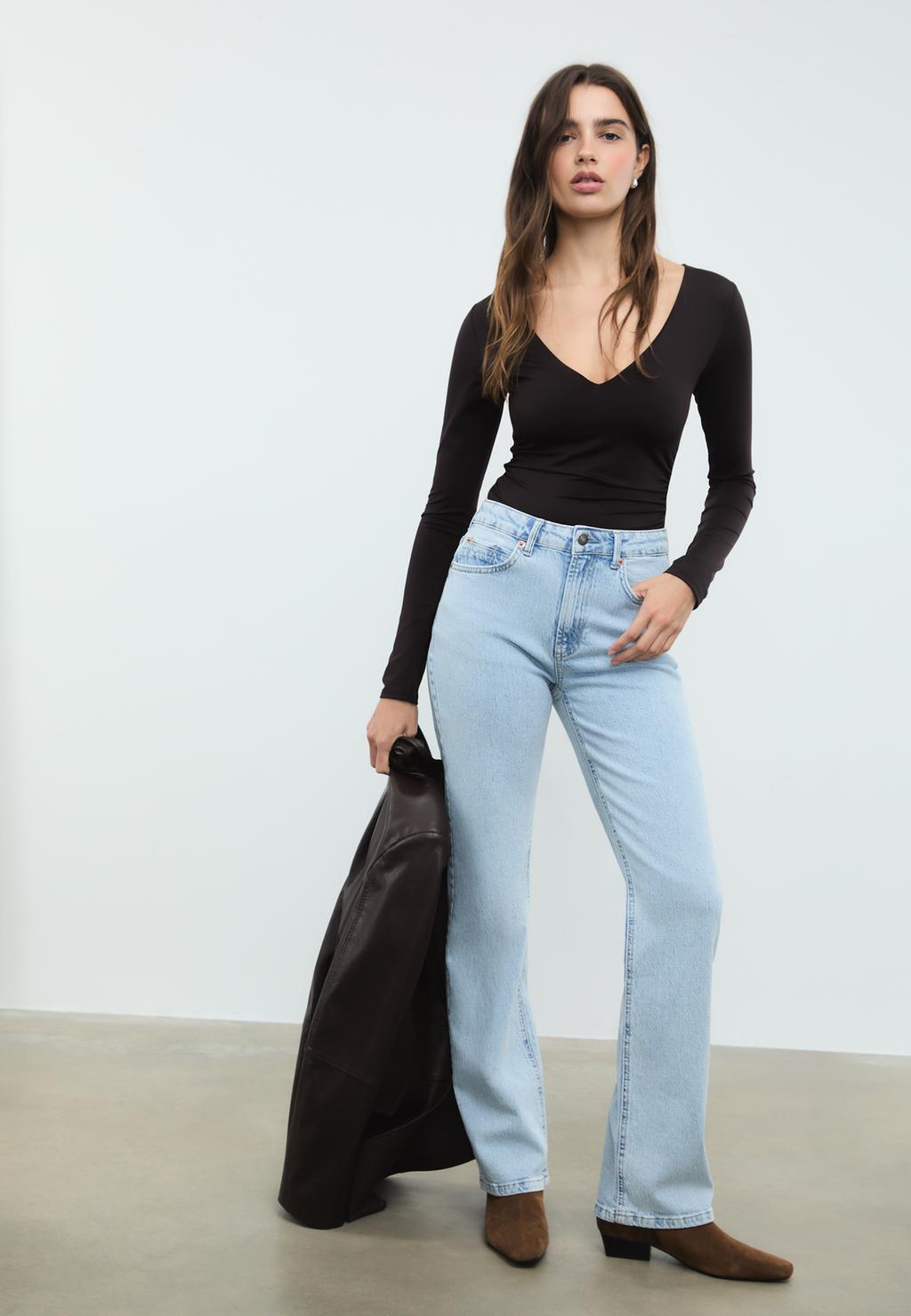 D98 straight-leg vintage effect jeans