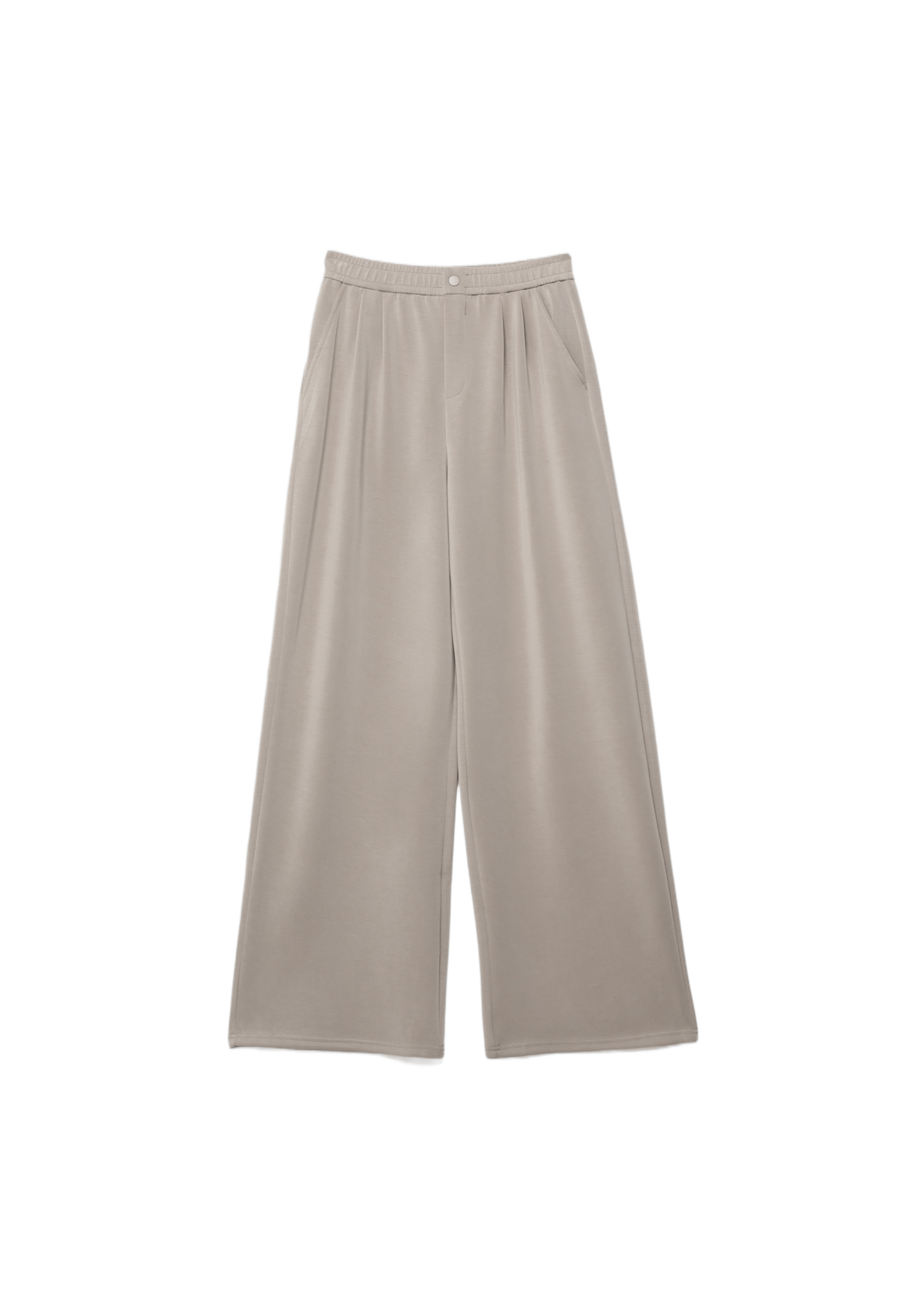 Soft-touch darted trousers — Beige