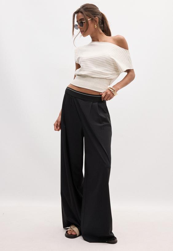 pantalon jogger palazzo cintura goma