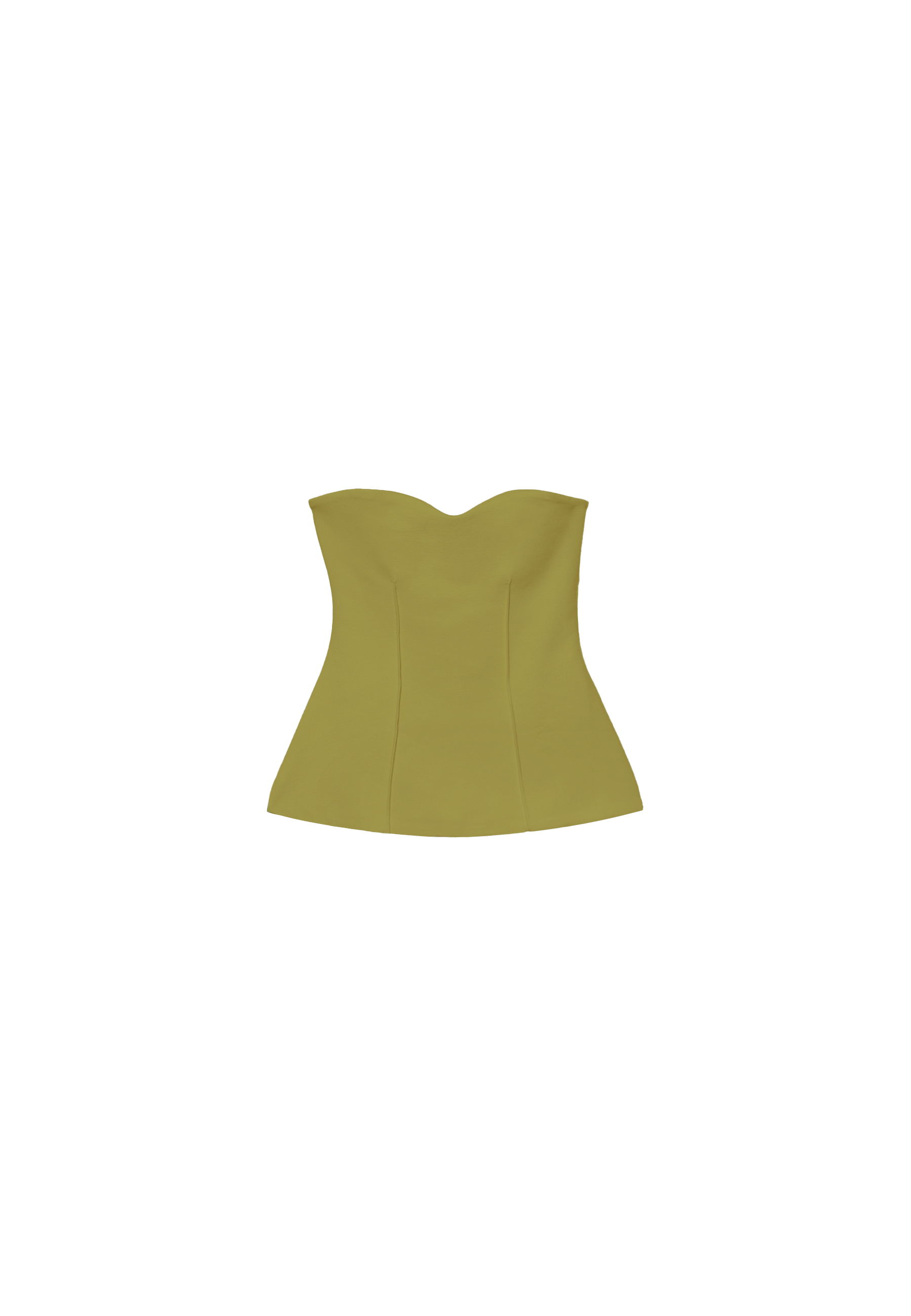 Sweetheart bandeau top — Olive green