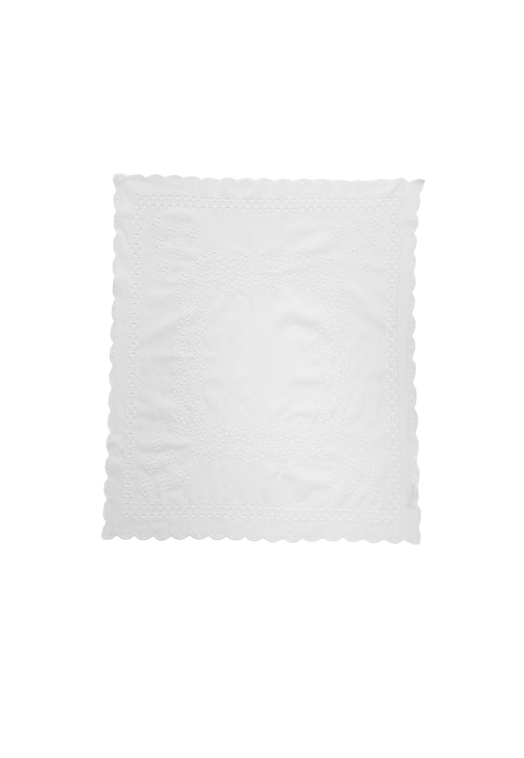 Embroidered cotton scarf