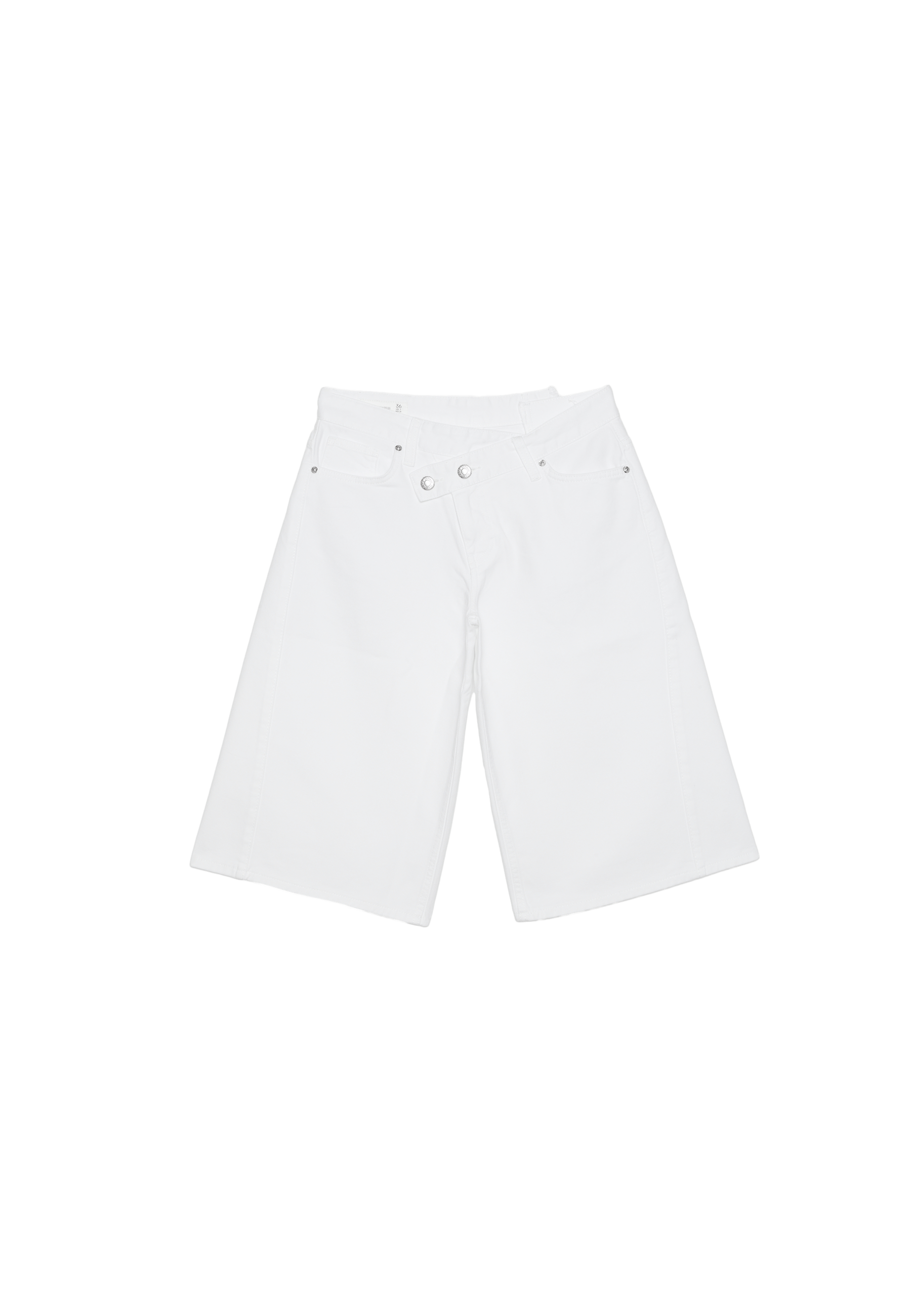 Crossover waist jorts — White