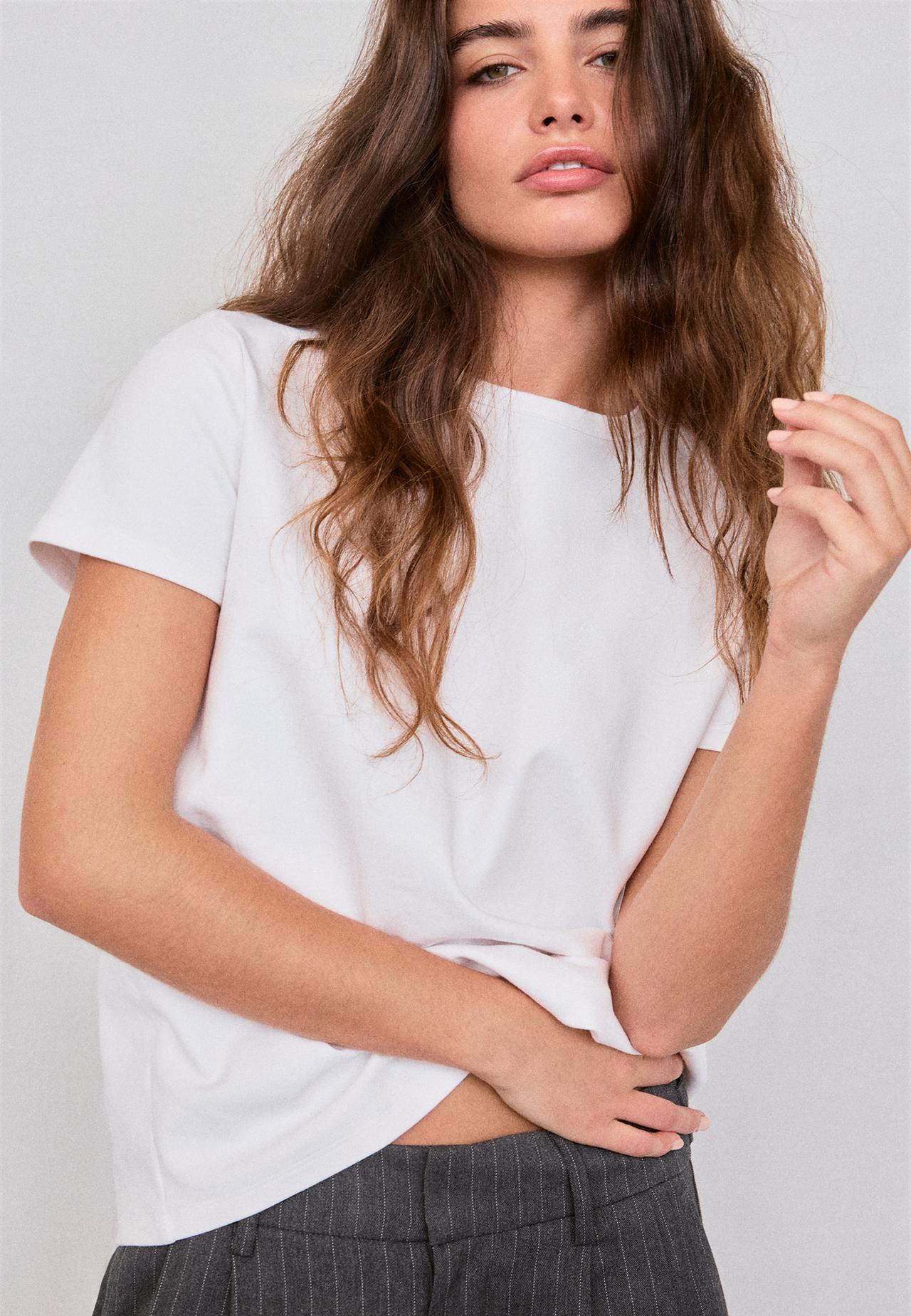 B02 Basic regular fit soft-touch T-shirt — White