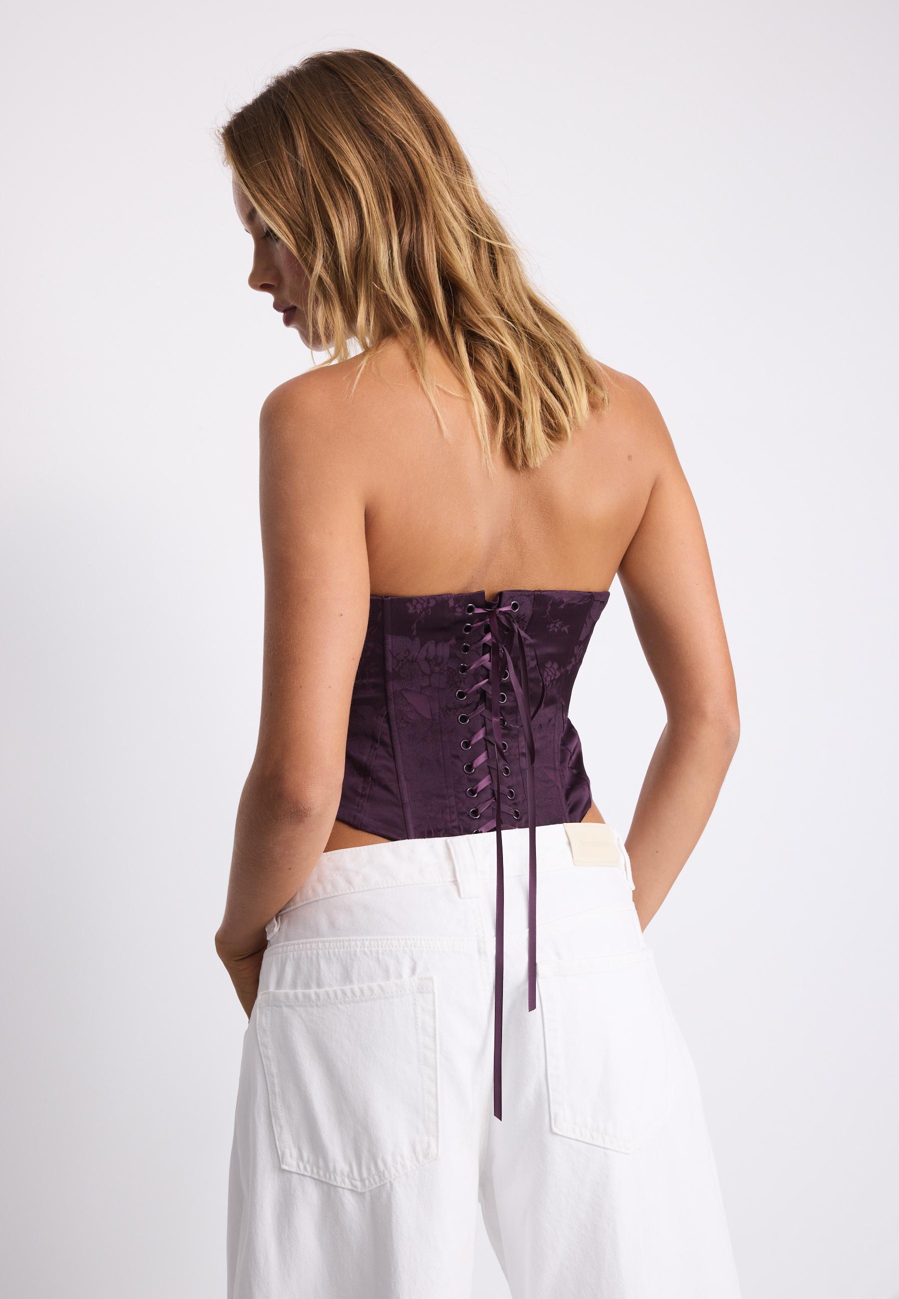 Lace-up corset — Purple