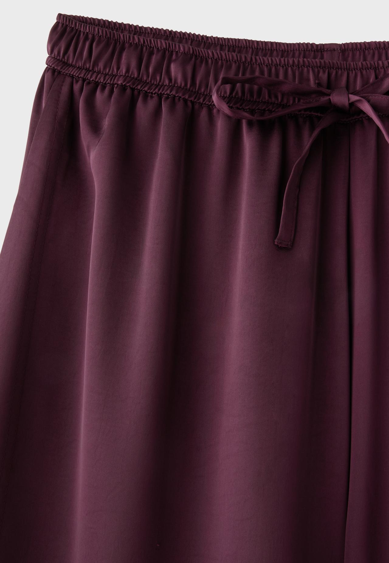 Satin trousers with split — Purple
