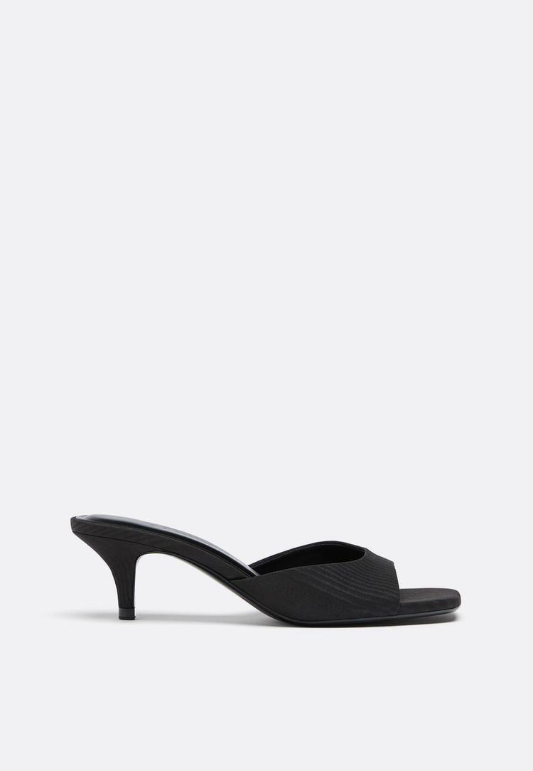 Stradivarius Mules Με Τακούνι Μαύρο 41