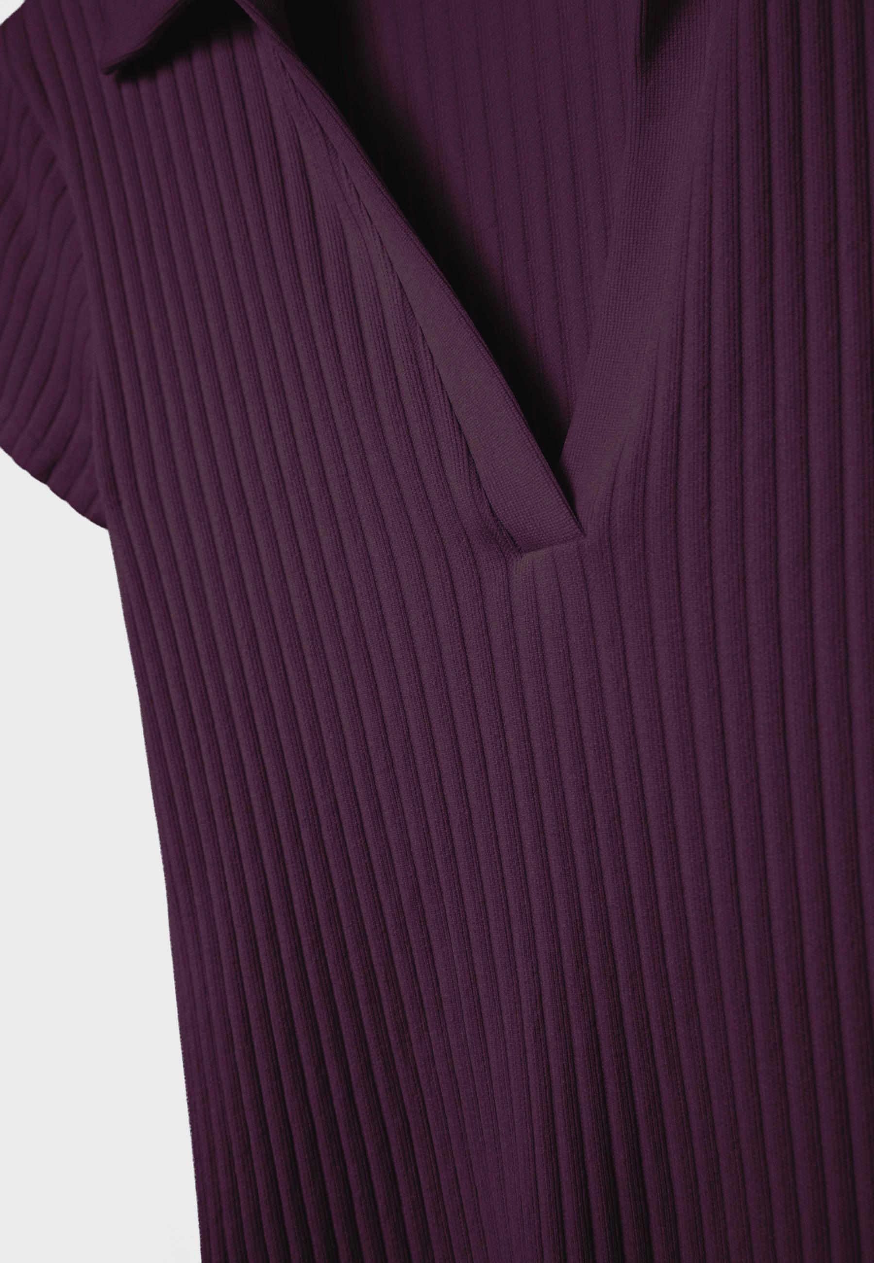 Basic seamless polo T-shirt — Dark purple