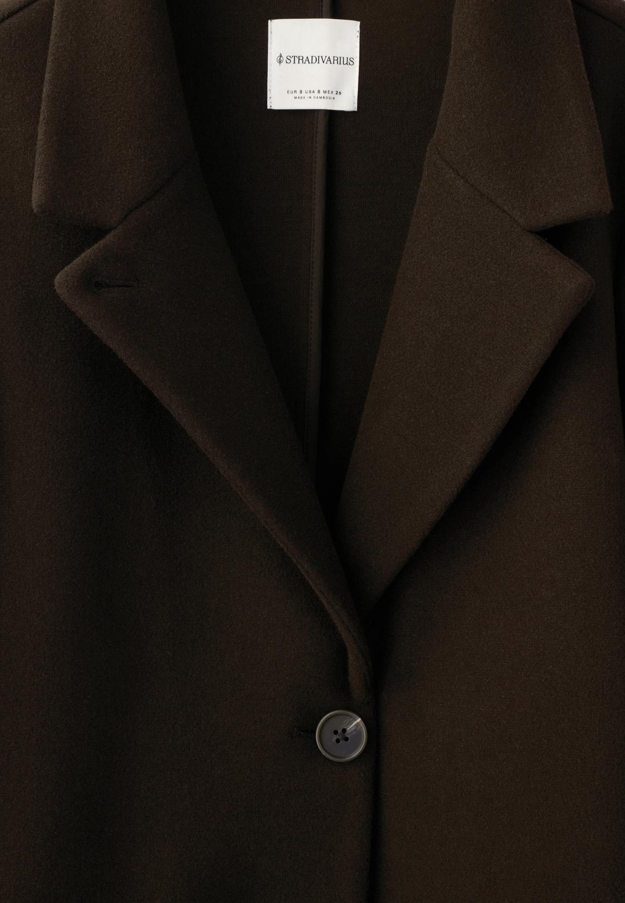 Soft-touch basic coat — Brown