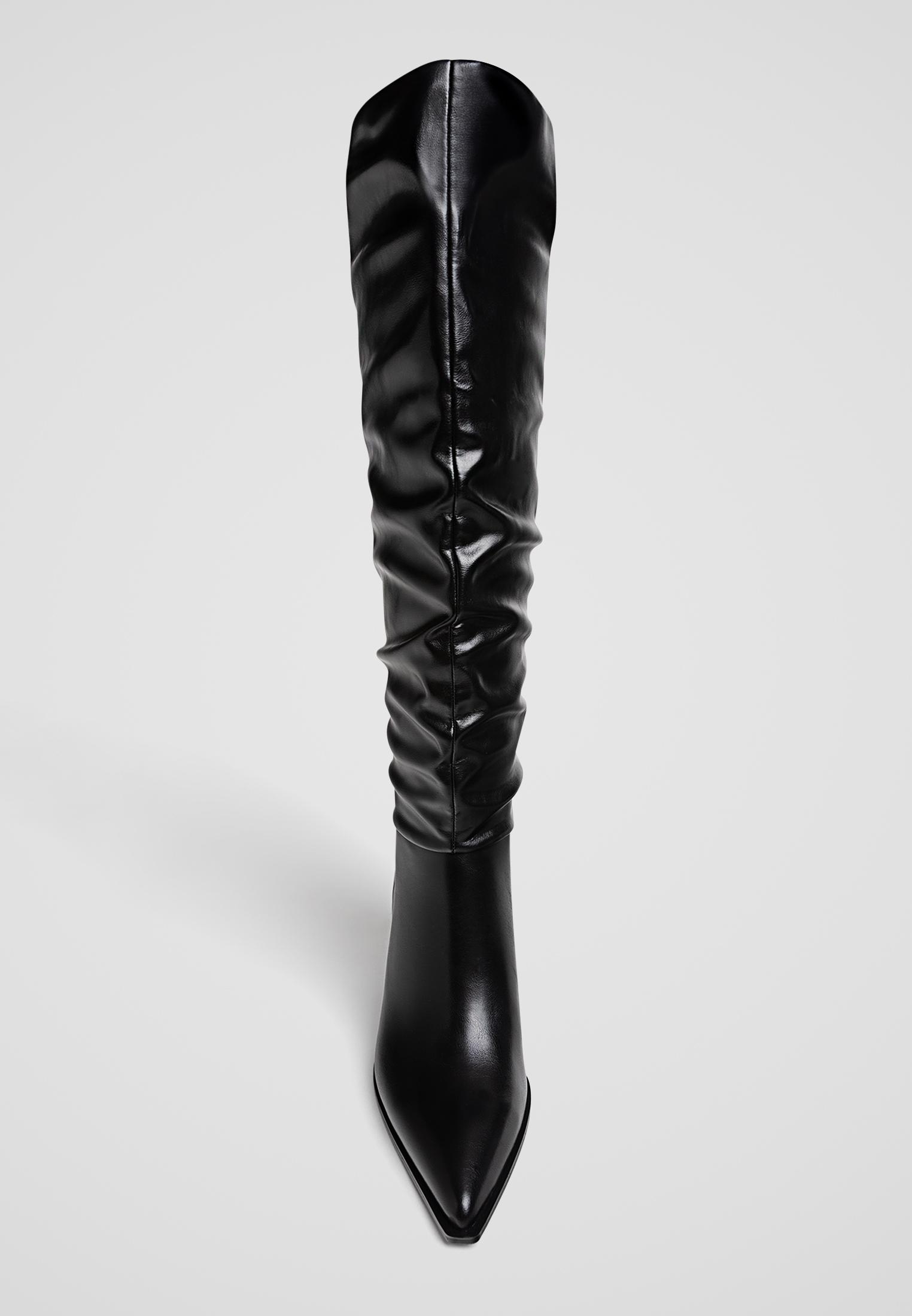 Slouchy knee high leather boots online