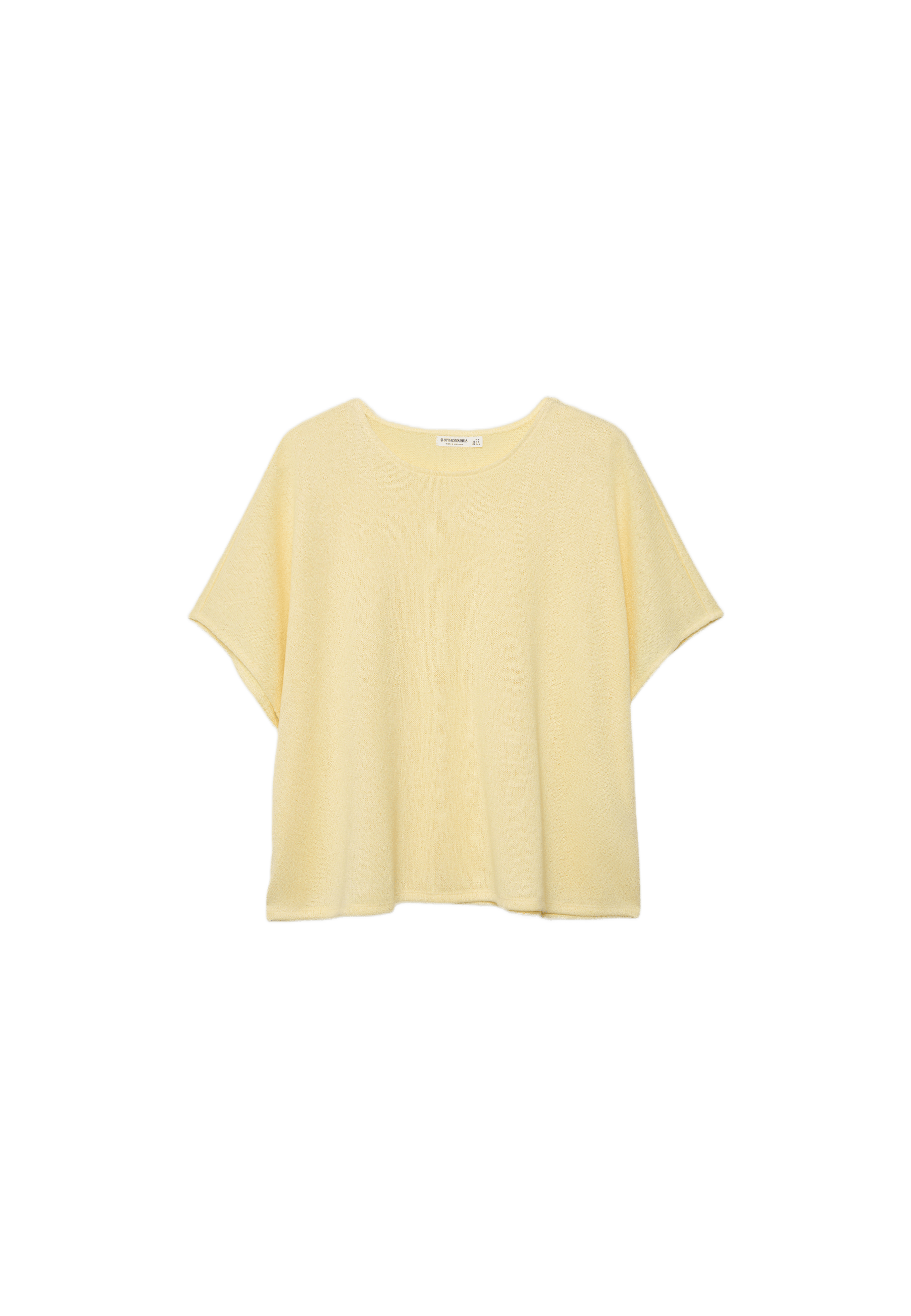 Rustic cape T-shirt — Pastel yellow