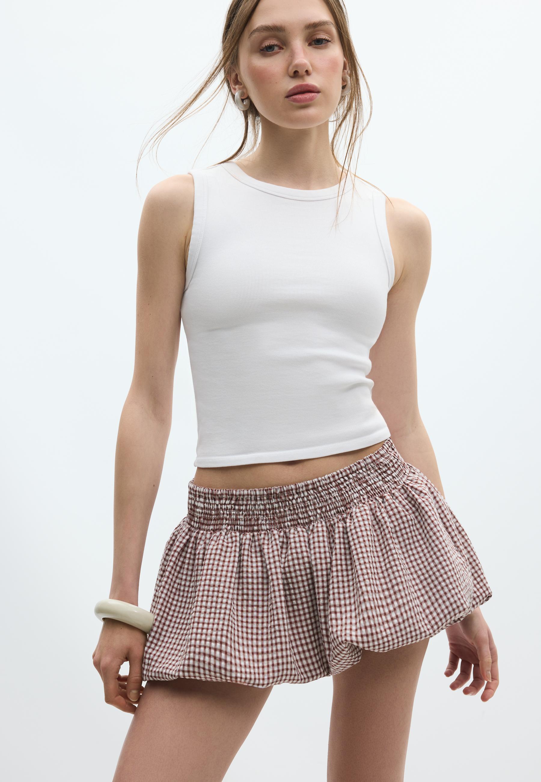 Balloon skort — Terracotta