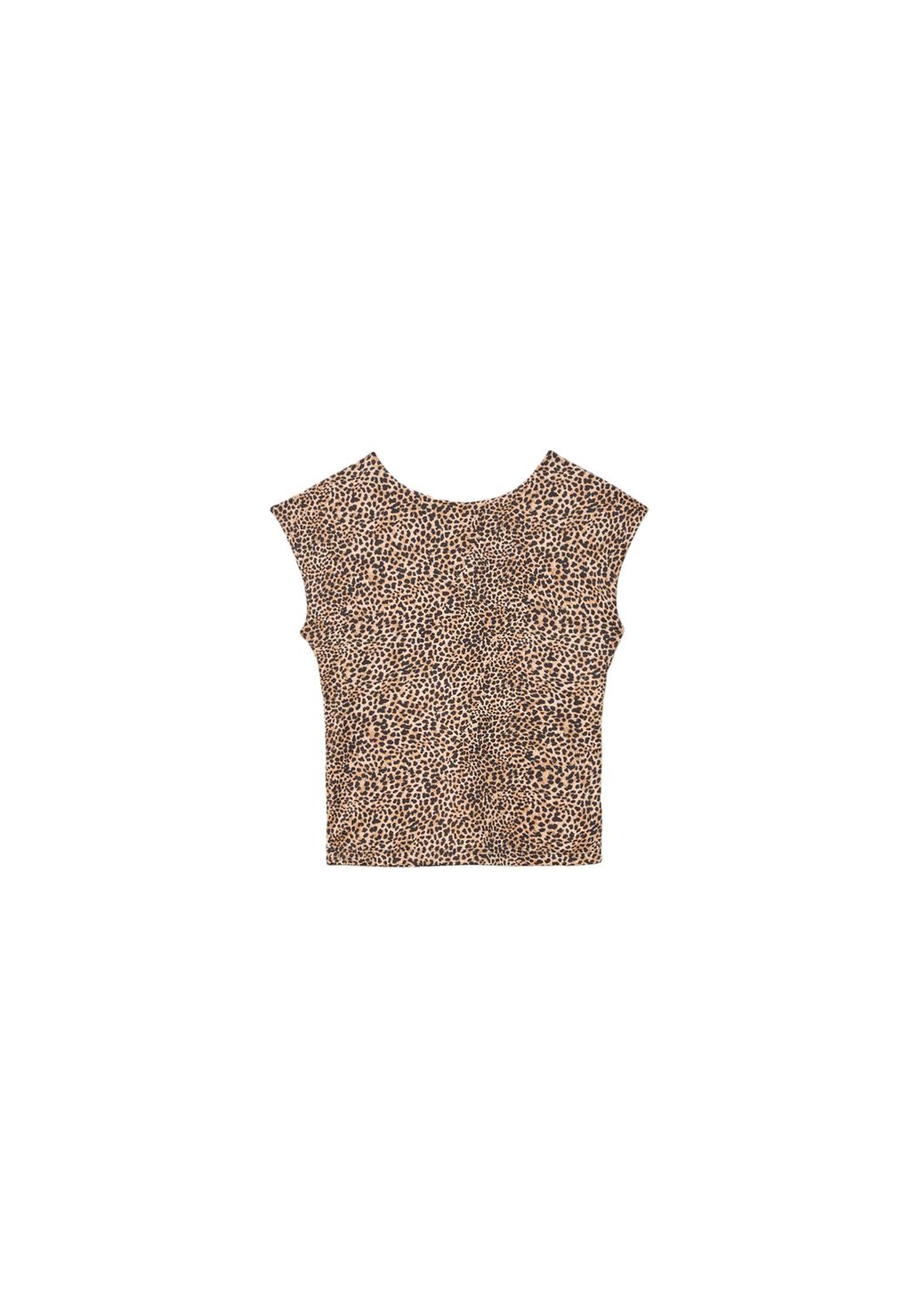T-shirt dos nu léopard