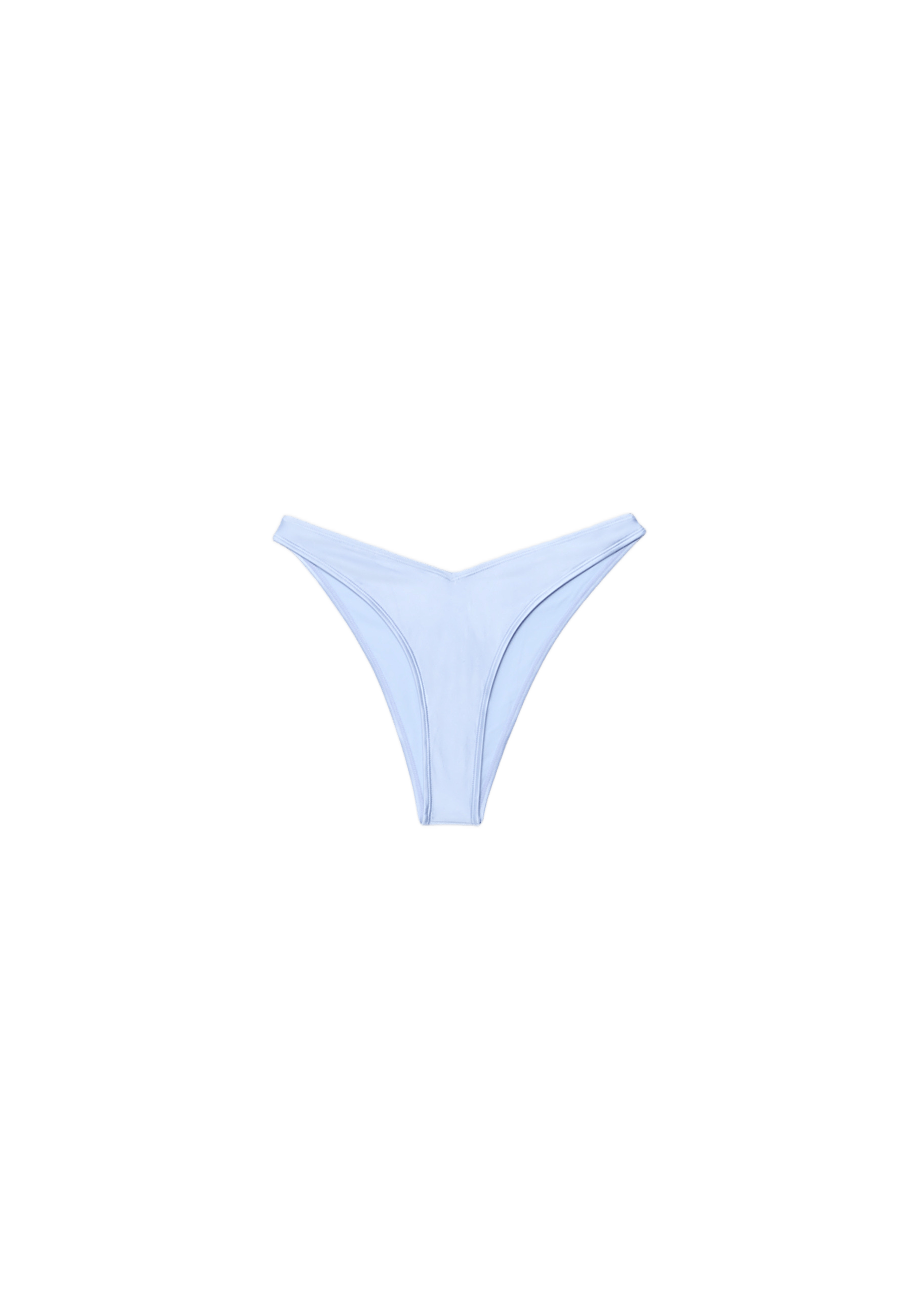 Basic sateen Brazilian bikini briefs — Sky blue (alternate view)