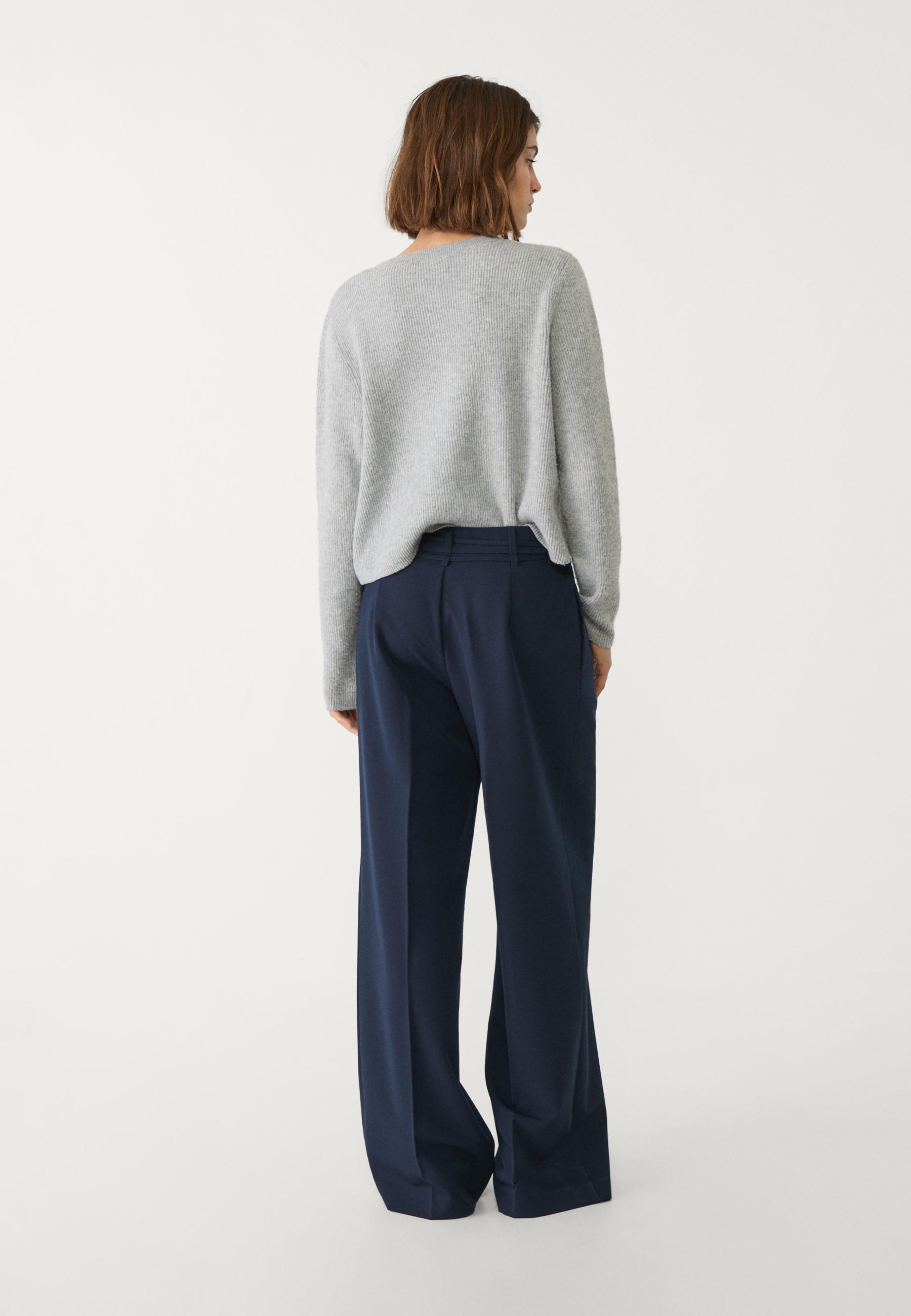 Super wide-leg trousers with belts - Women's fashion