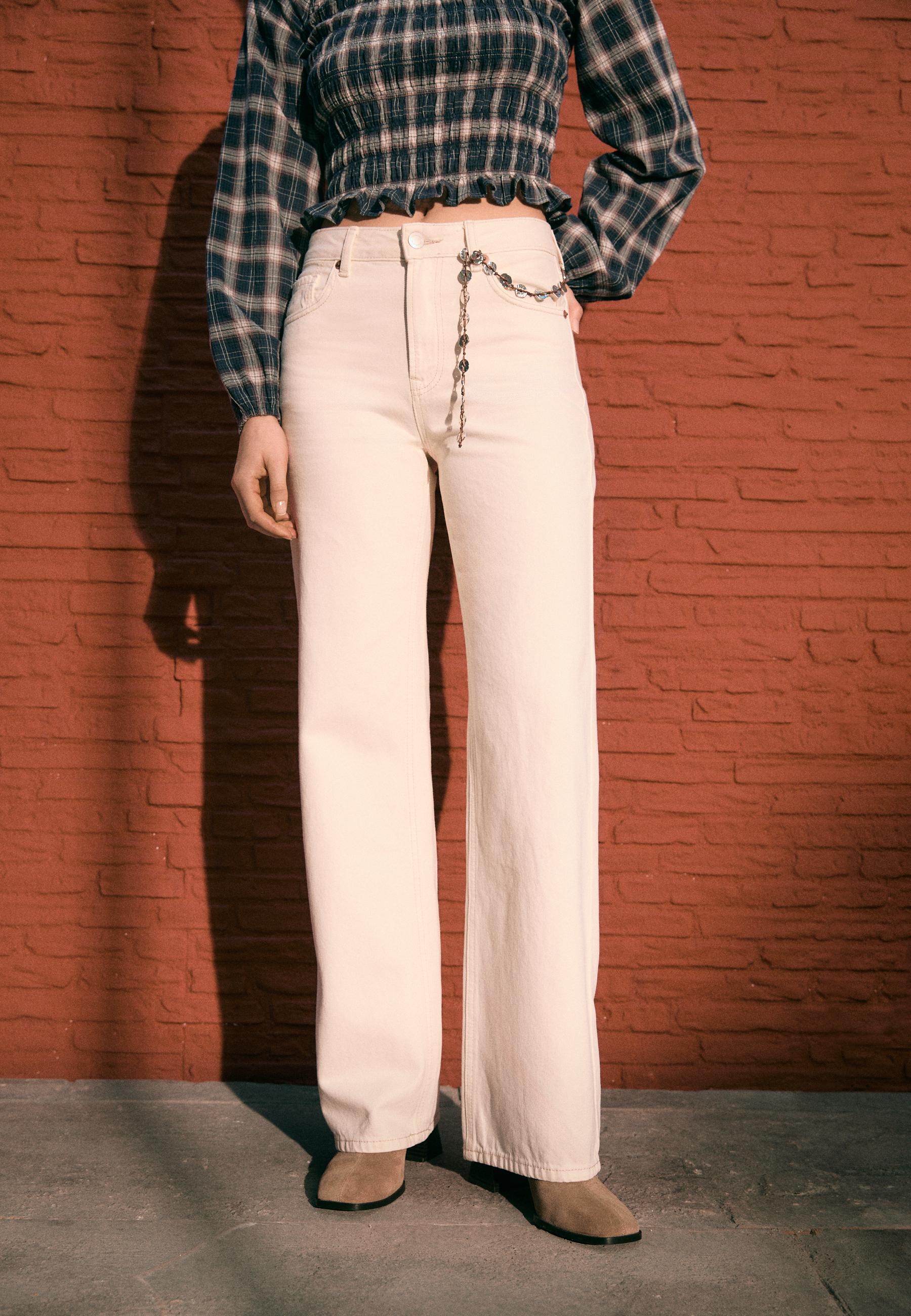 D92 Wide-leg straight-fit jeans — Vanilla