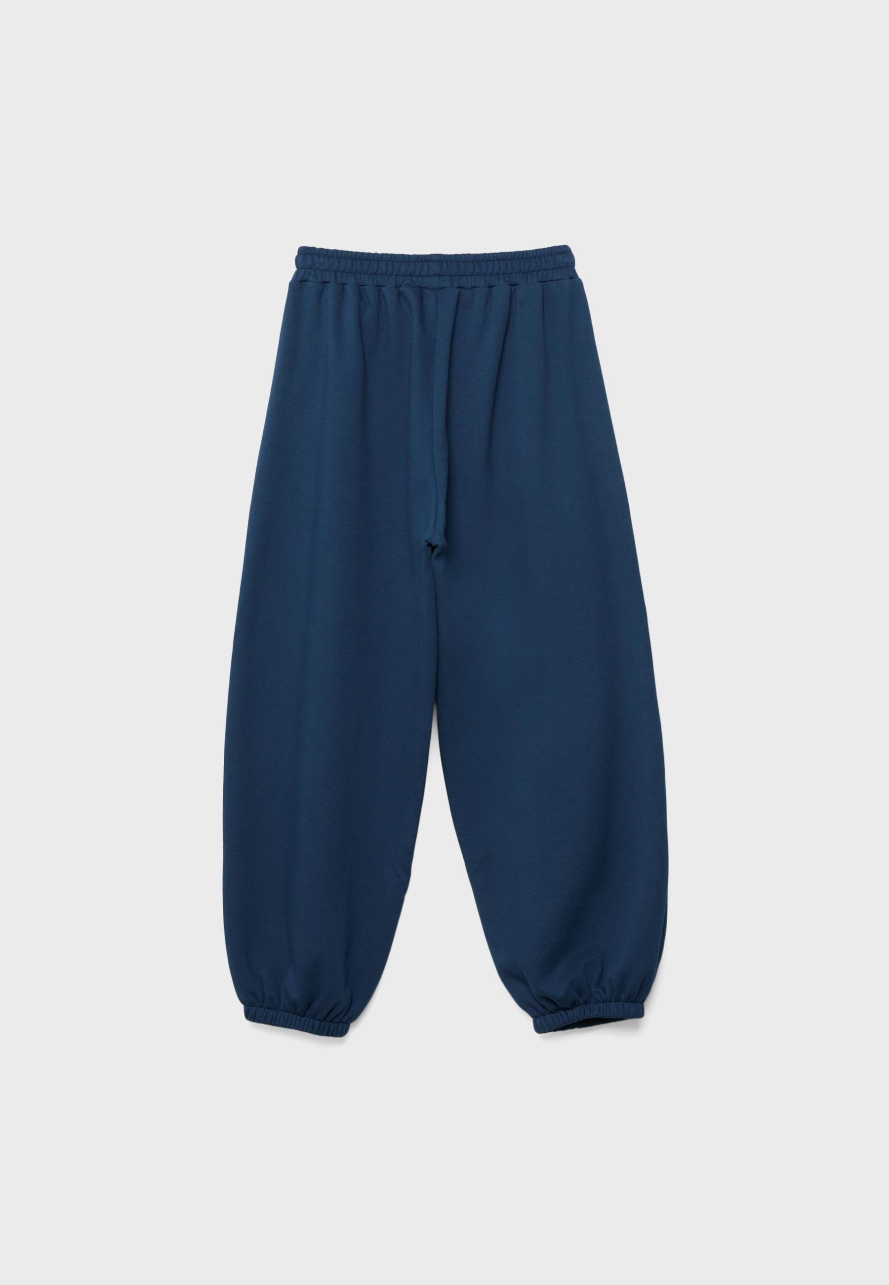 Eyelet jogger trousers — Navy blue