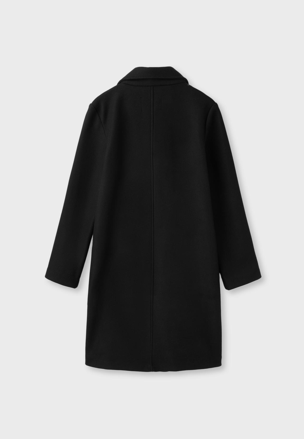 Midi button coat — Black