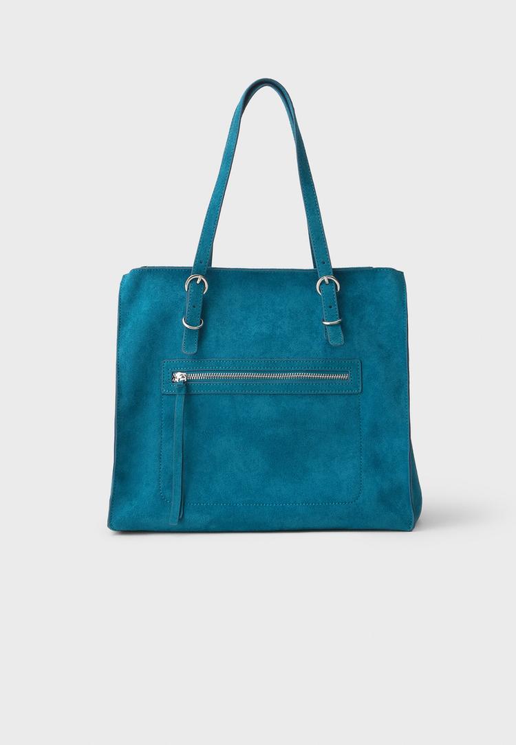 Stradivarius Shopper met ritsen  Petroleum OS