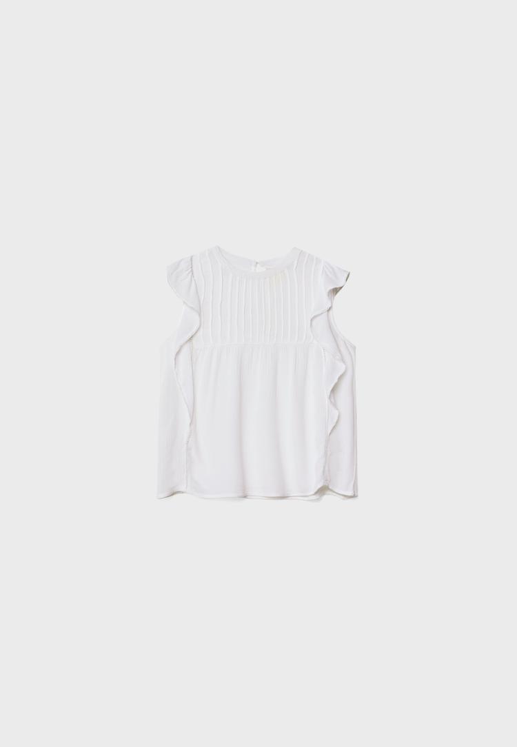 Blouse volant fluide