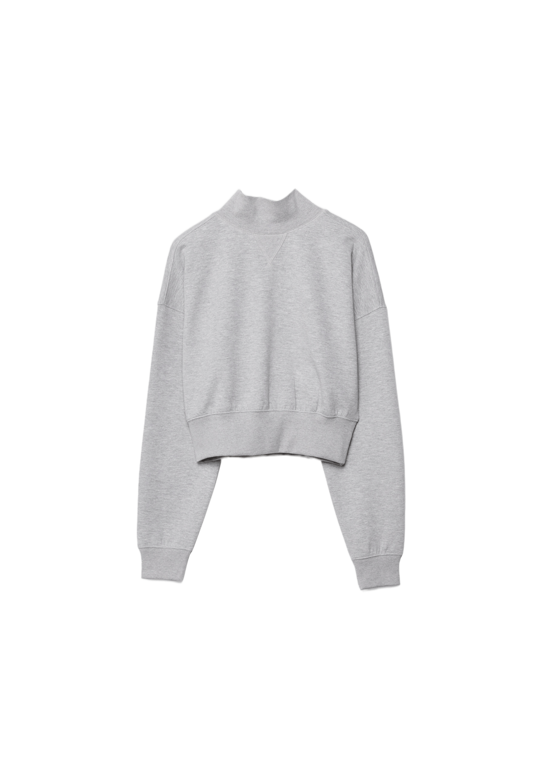 Soft-touch interlock sweatshirt — Grey melange