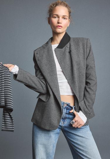 Asymmetric blazer — Dark grey 3
