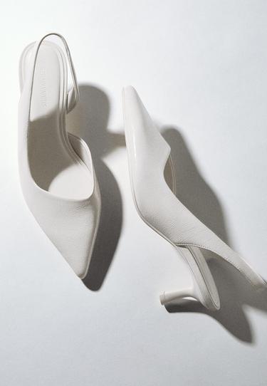 Basic heeled shoes — ECRU 1