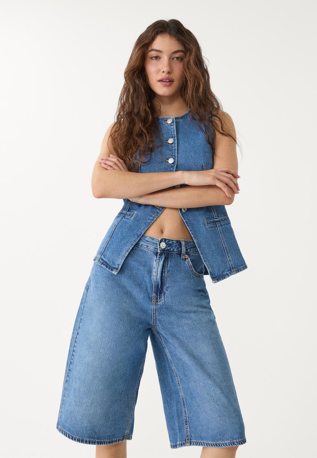 Denim jort bermudak