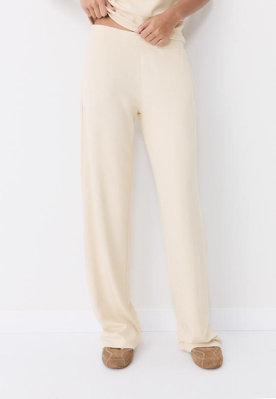 Stradivarius Soft-Touch Formal Joggers Stone L