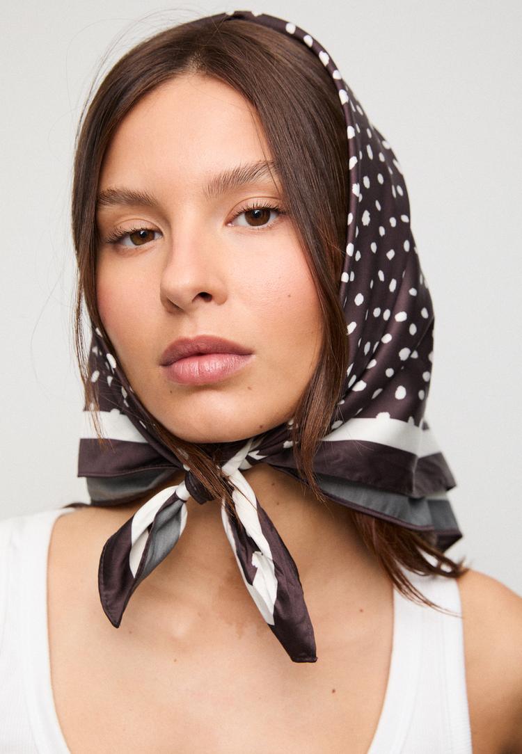 panuelo estampado combinado