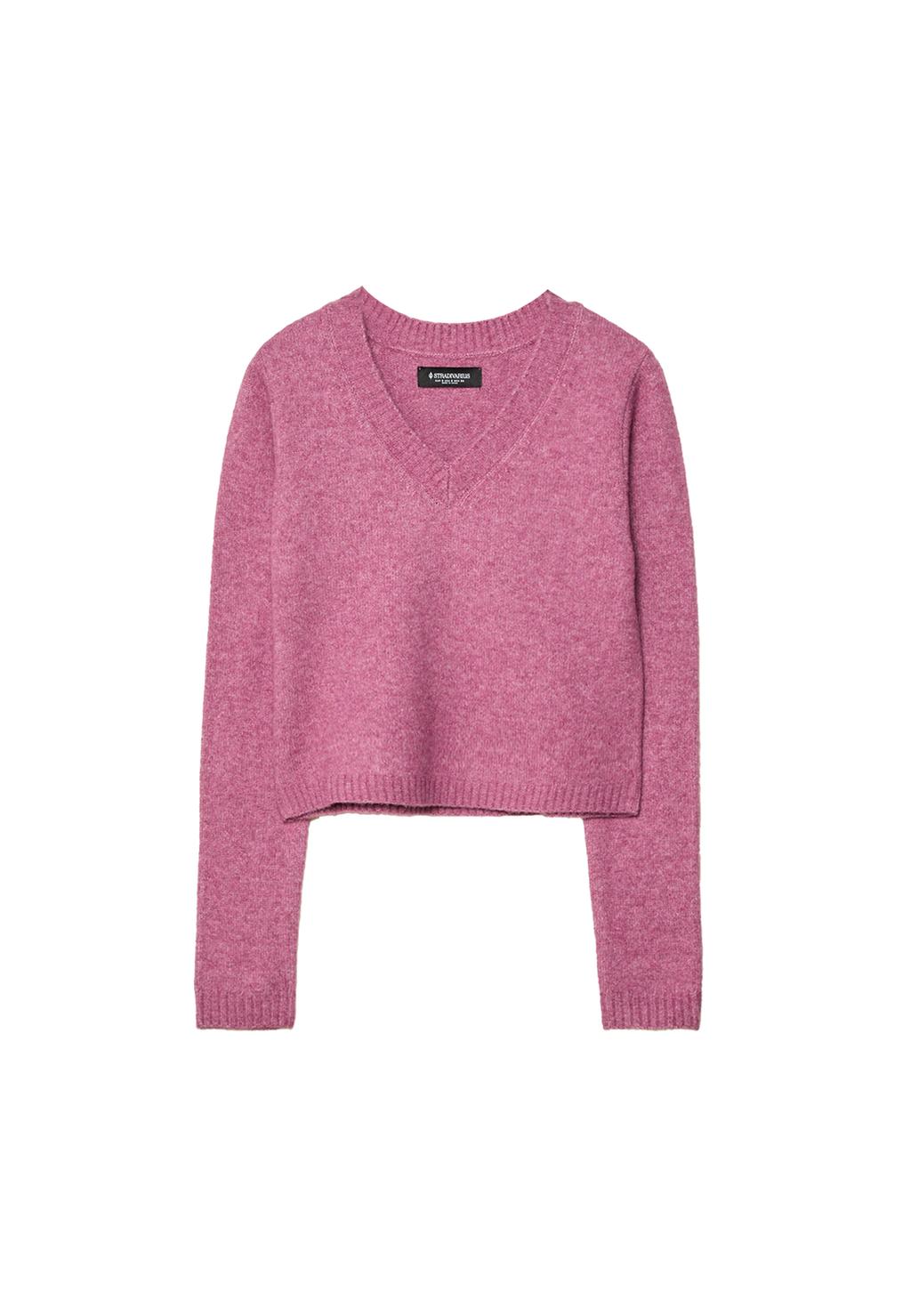 Pull court en maille toucher doux