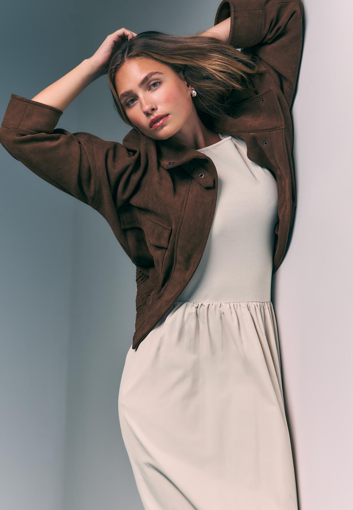 Contrasting midi dress Women's fashion Stradivarius United Kingdom