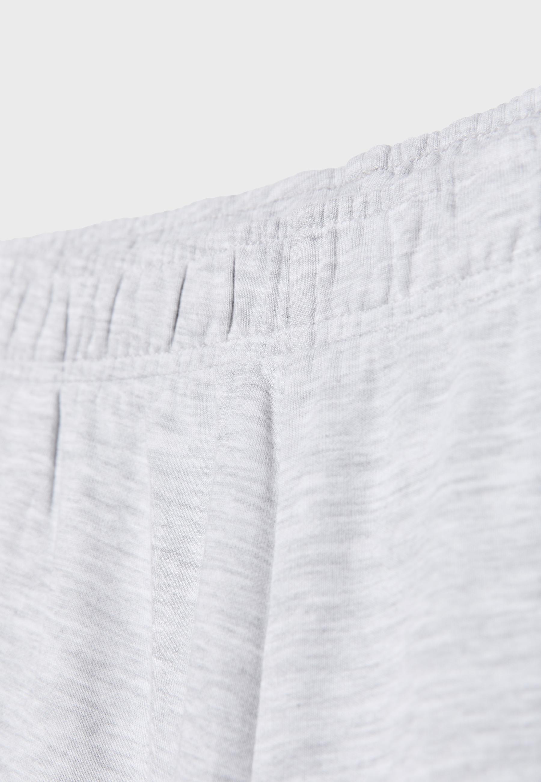 Plush Bermuda shorts — Grey melange