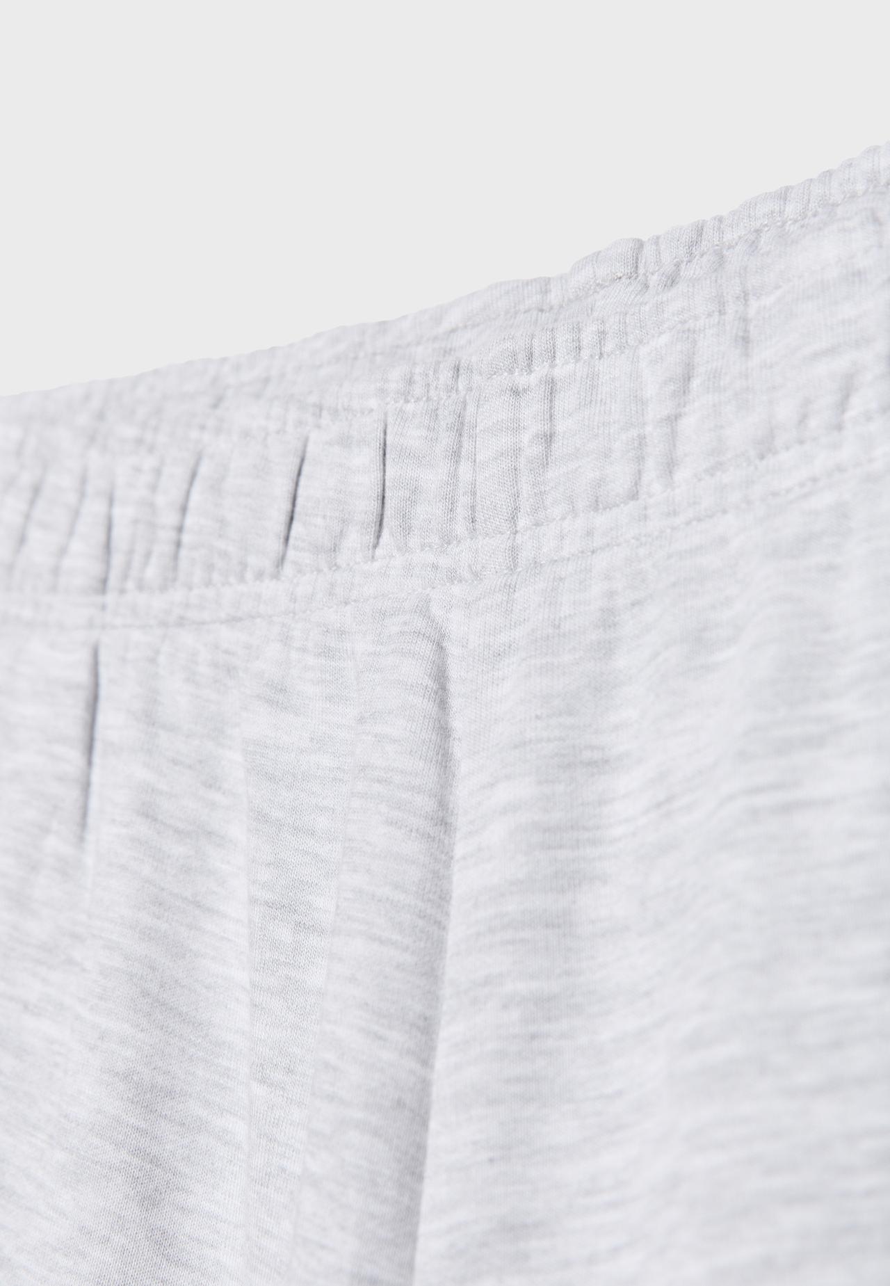 Fleece Bermuda shorts — Grey melange