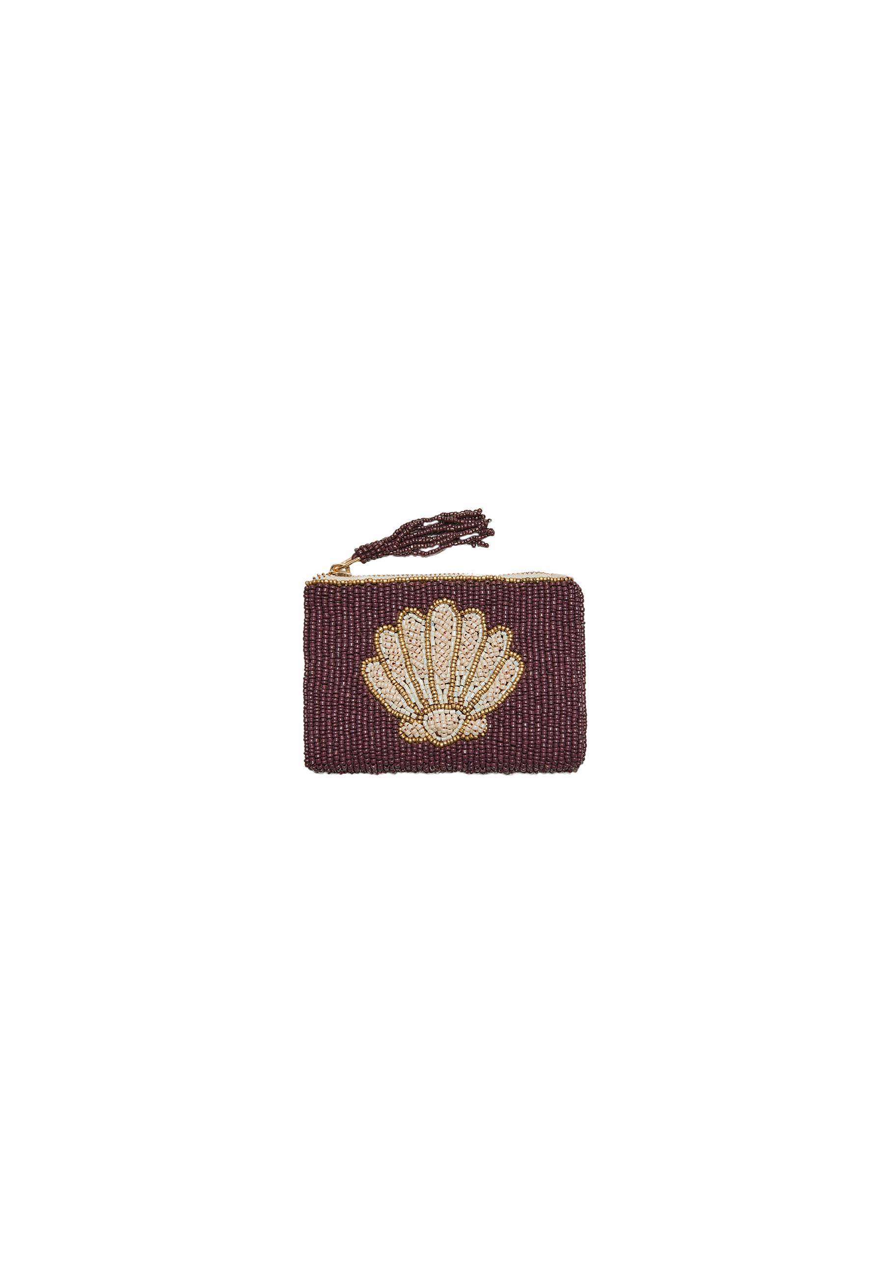 Small beaded purse — Brown