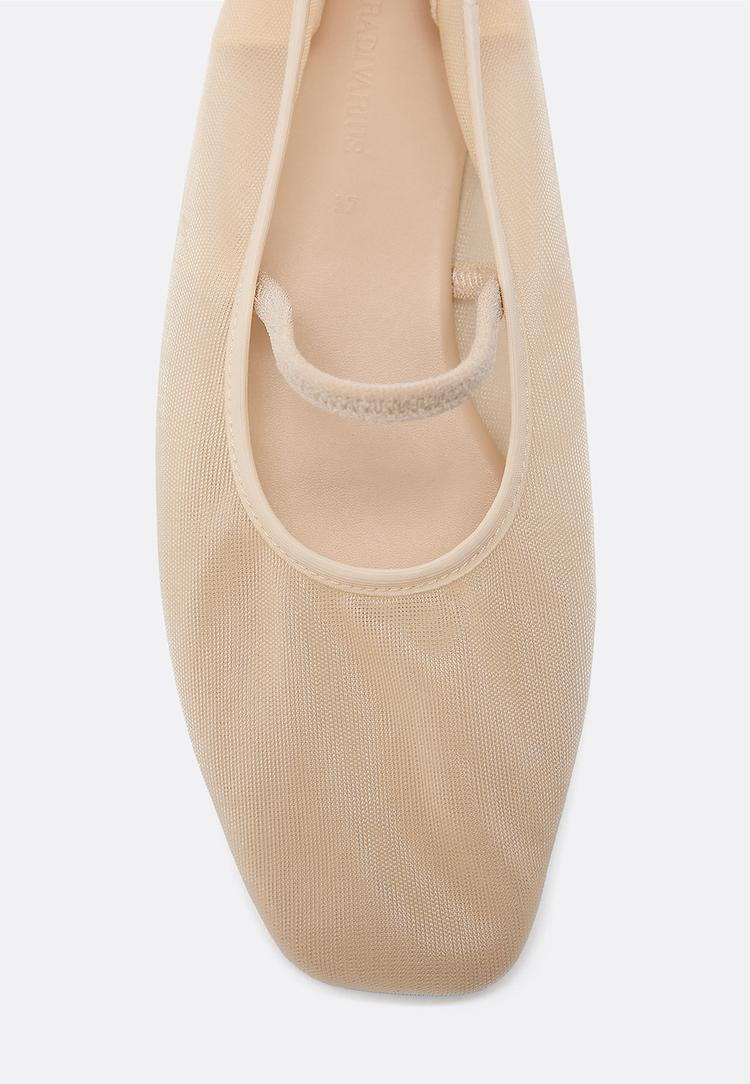  Stradivarius Μπαλαρίνες Τούλινες Με Ελαστική Τιράντα Εκρού 39 - 4