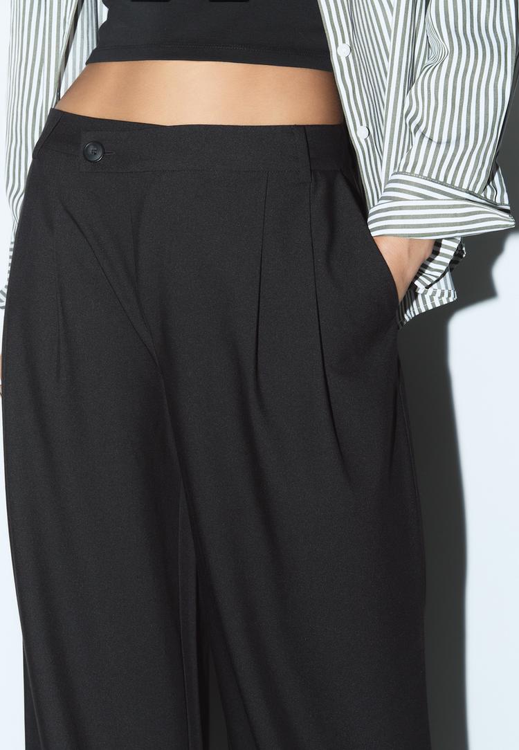 pantalon vestir casual cintura cruzada rayas