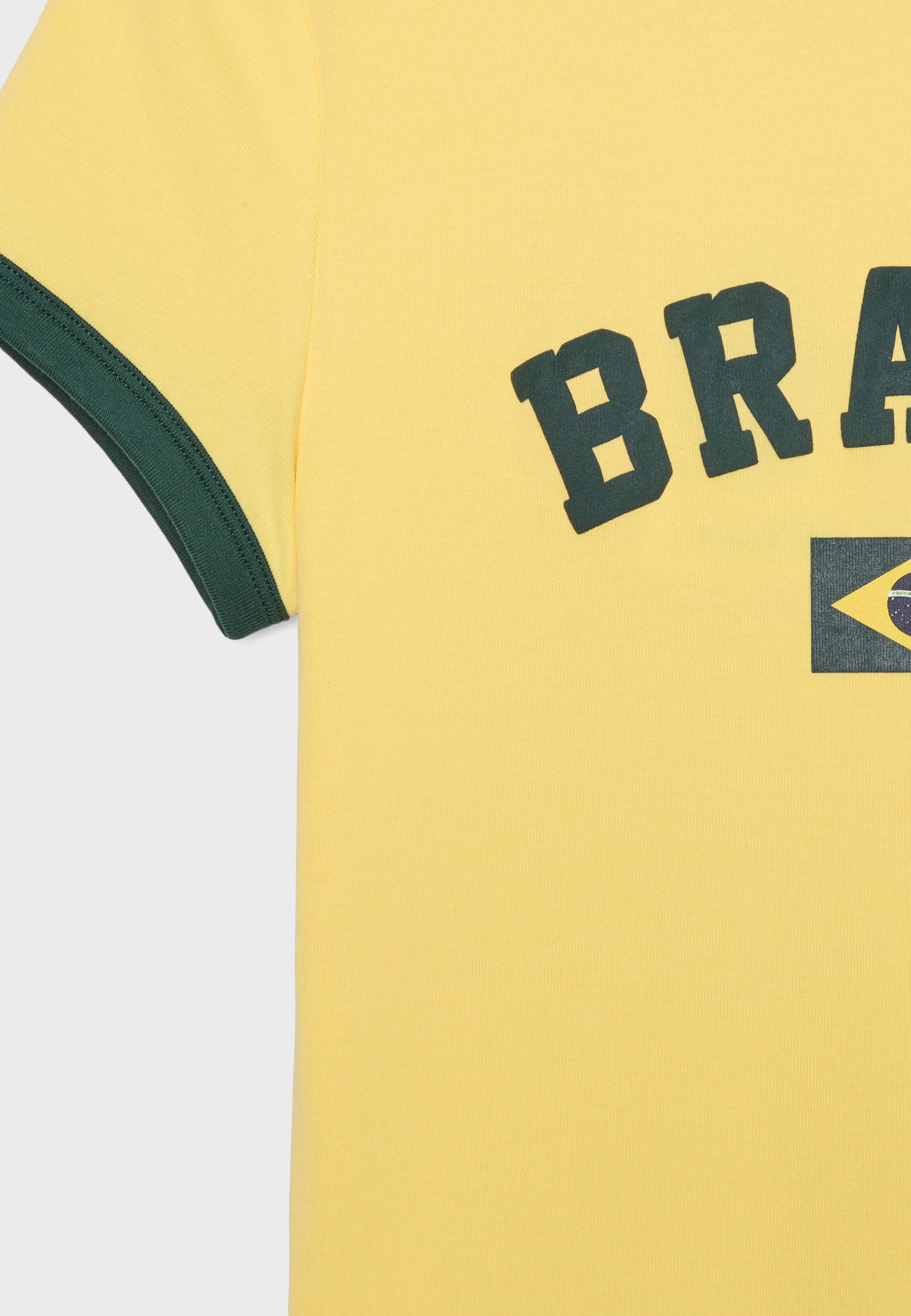 Printed short sleeve T-shirt — Gold