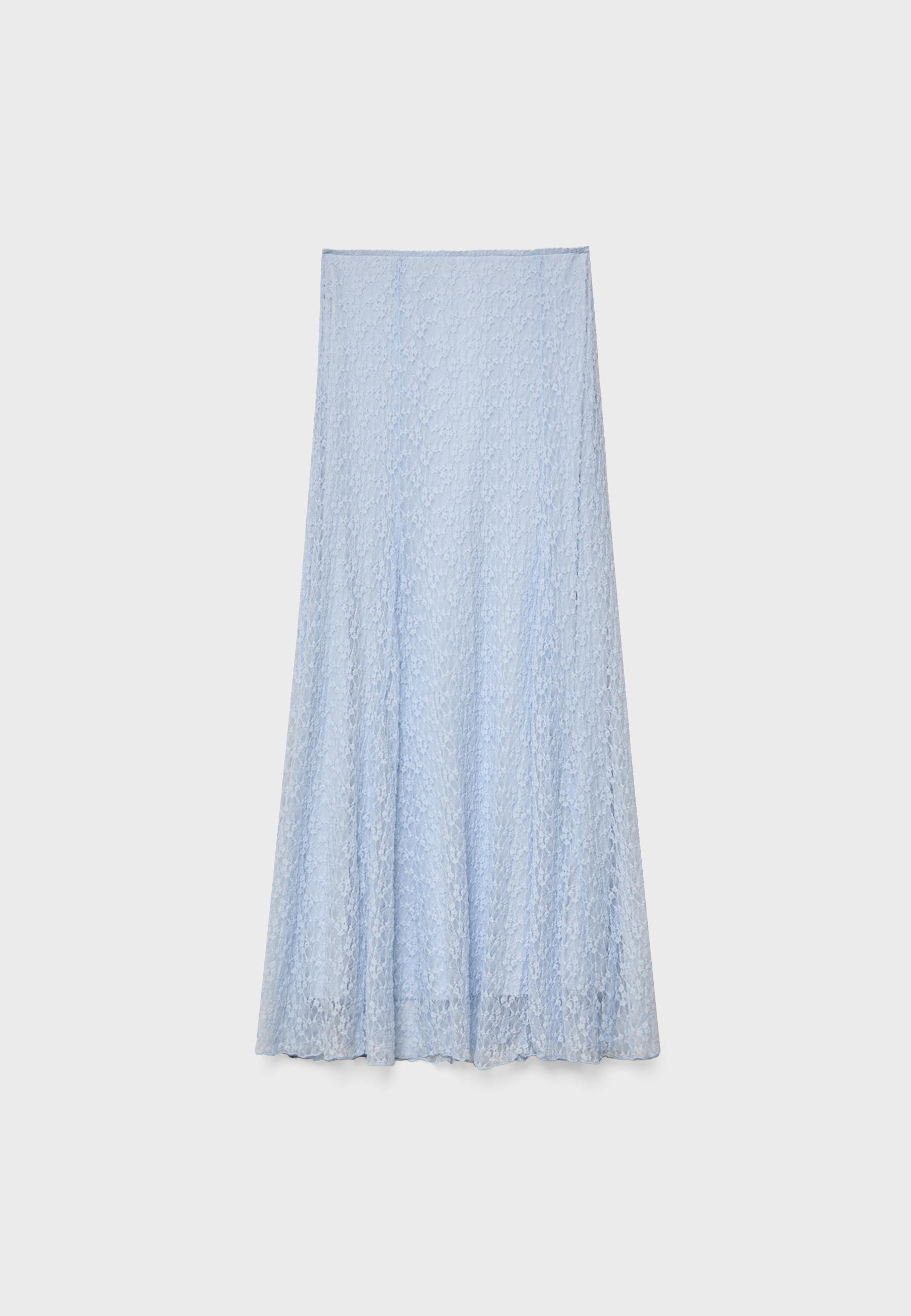Lace midi skirt — Royal blue