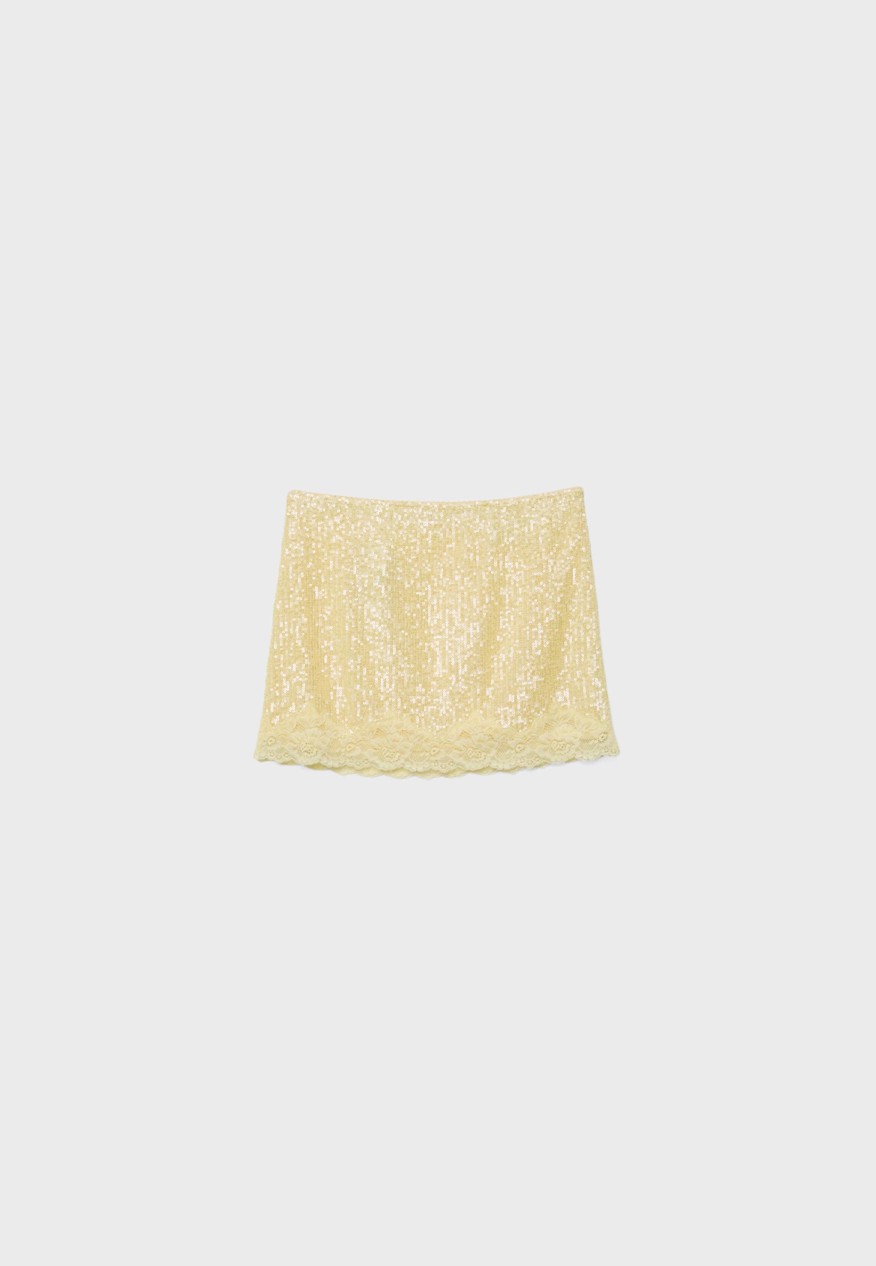 Sequin mini skirt — Gold (alternate view)