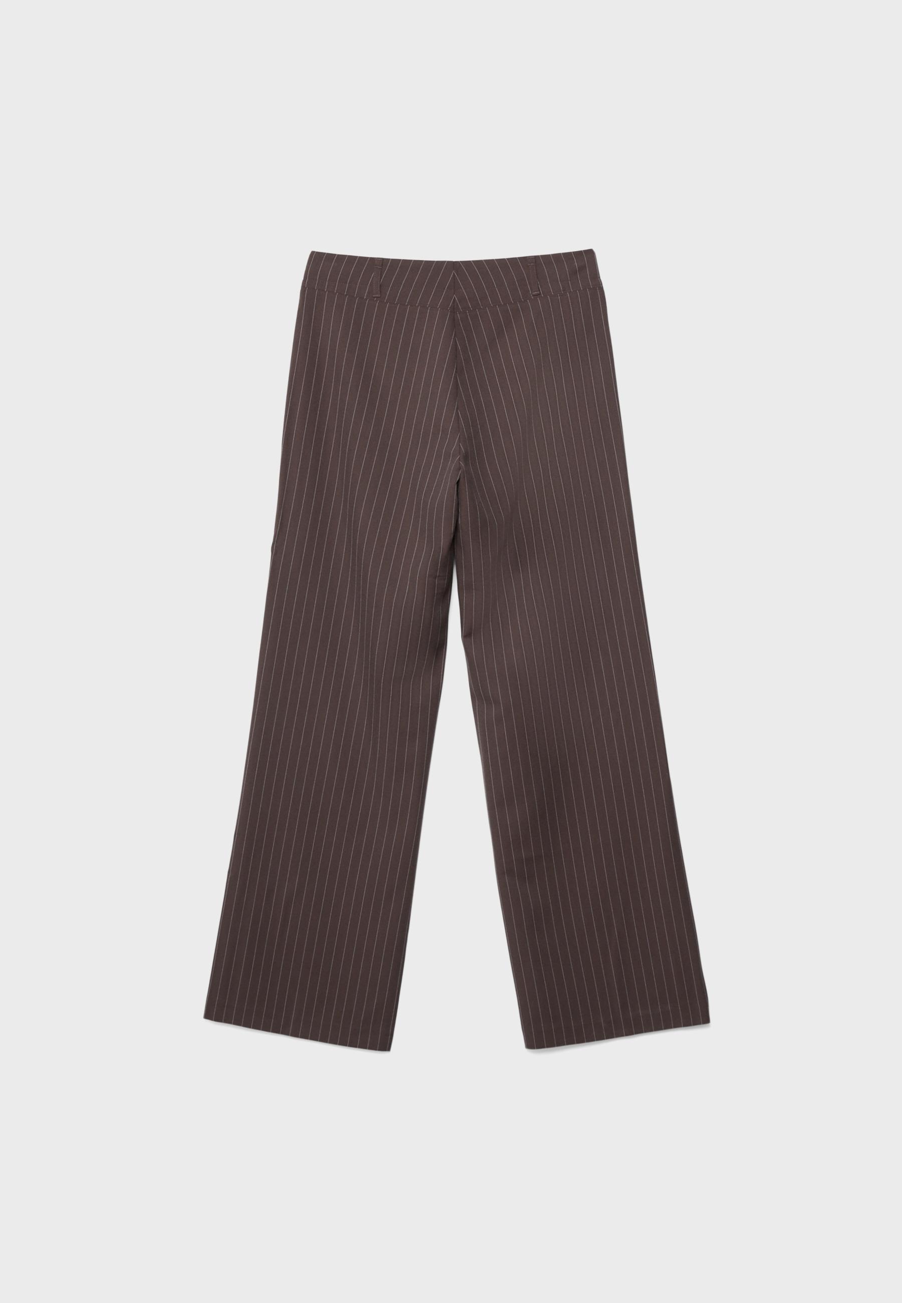 Dar kesim düz paça klasik pantolon - Görsel 7
