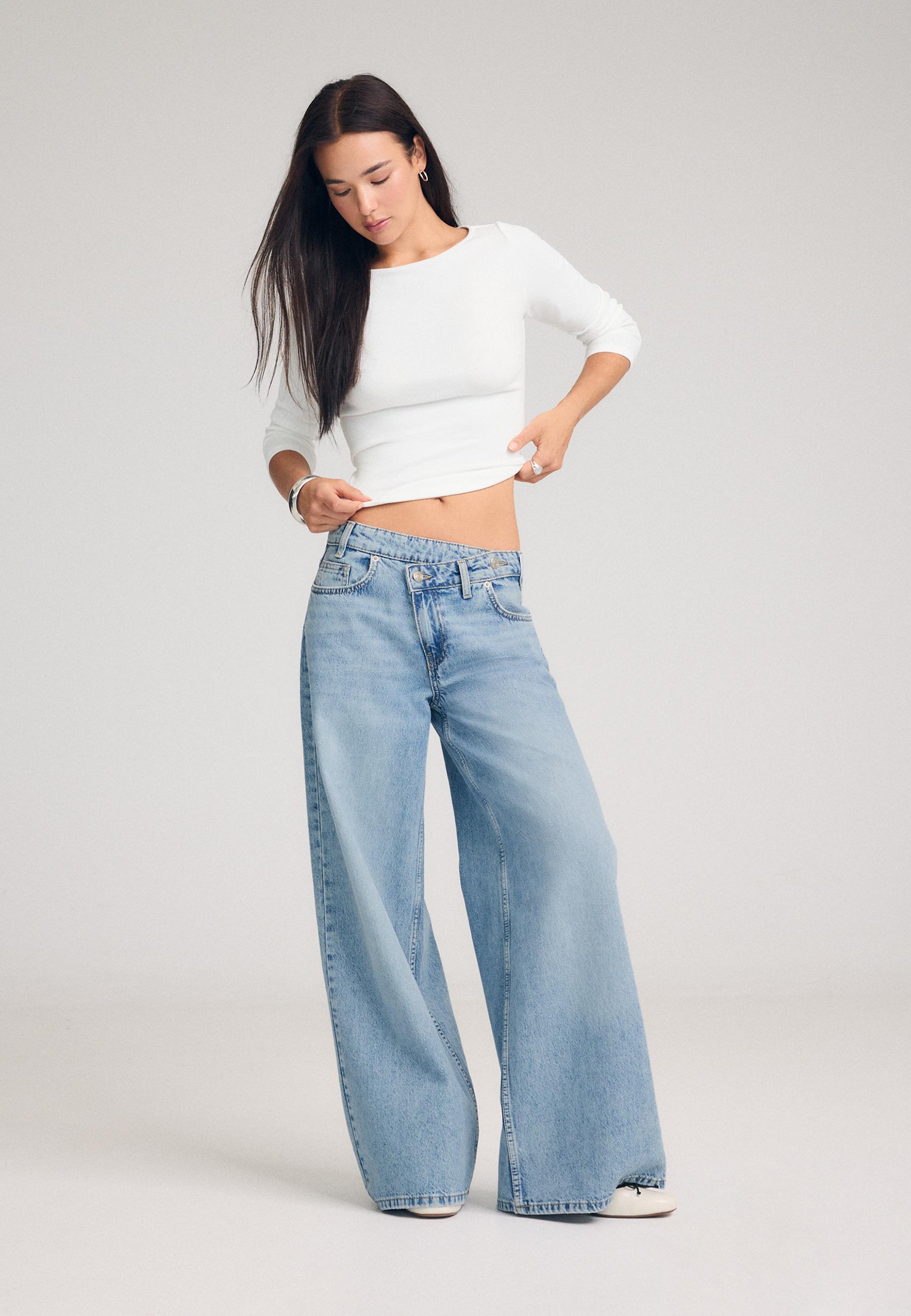 Stradivarius Çapraz belli jean görsel 5