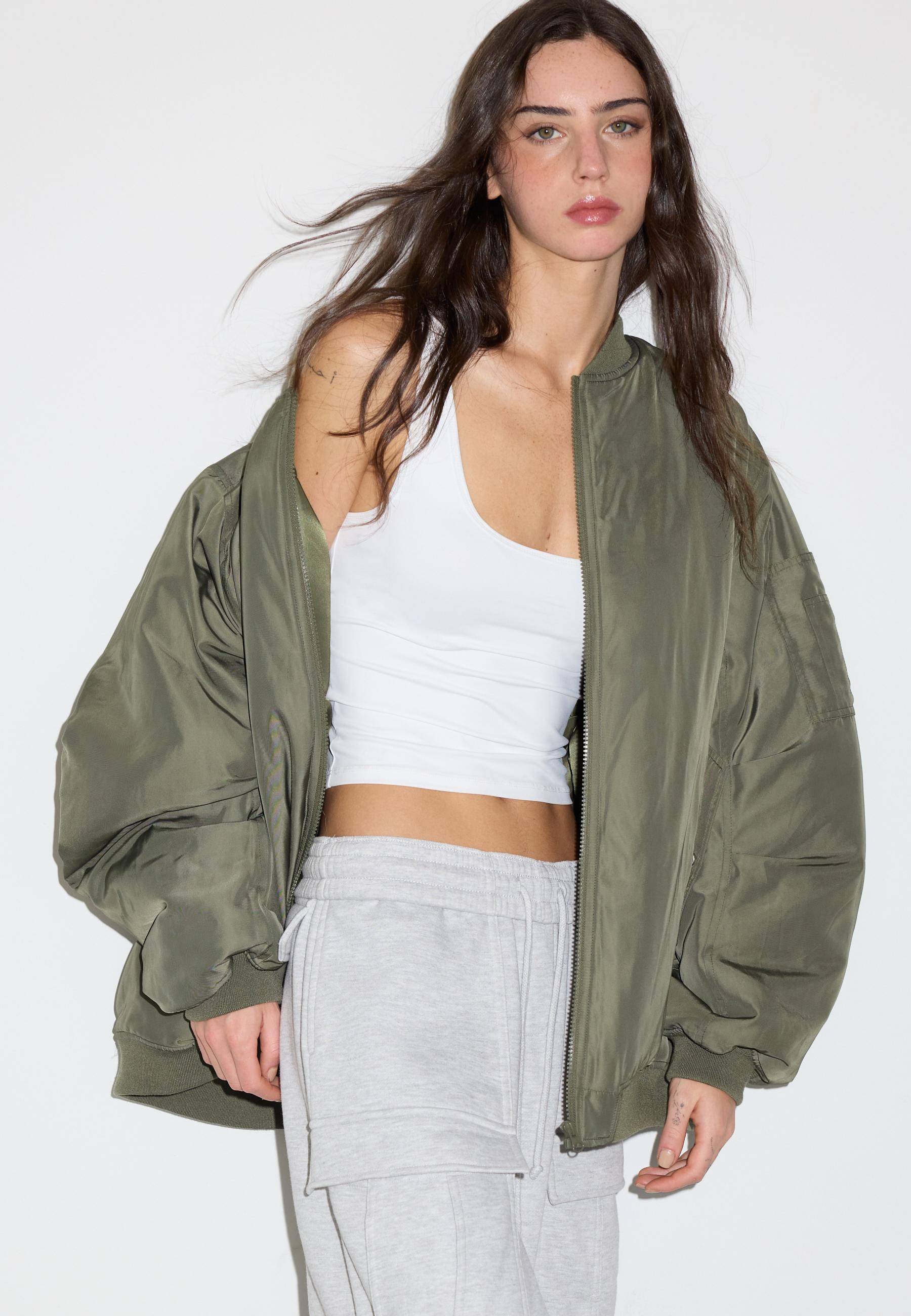 Oversize bomber jacket — Khaki