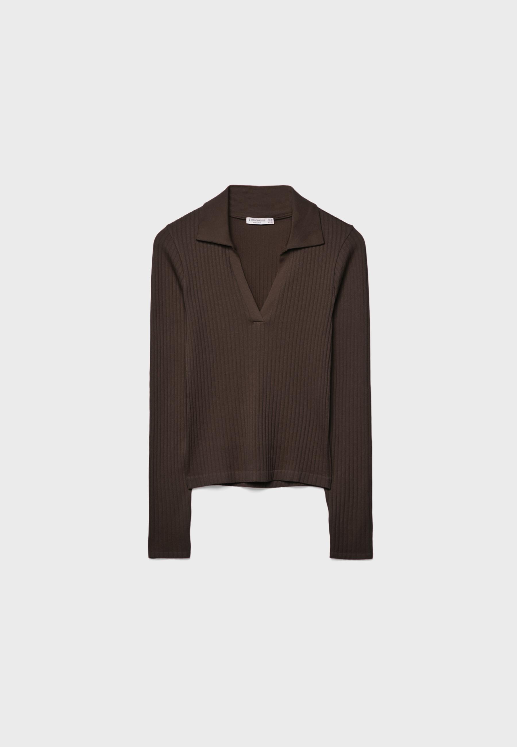 Seamless polo T-shirt — Brown
