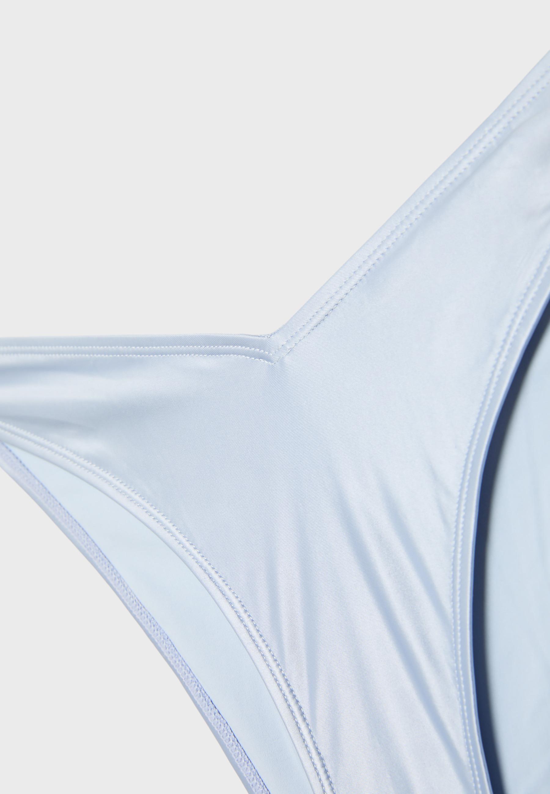 Basic sateen Brazilian bikini briefs — Sky blue