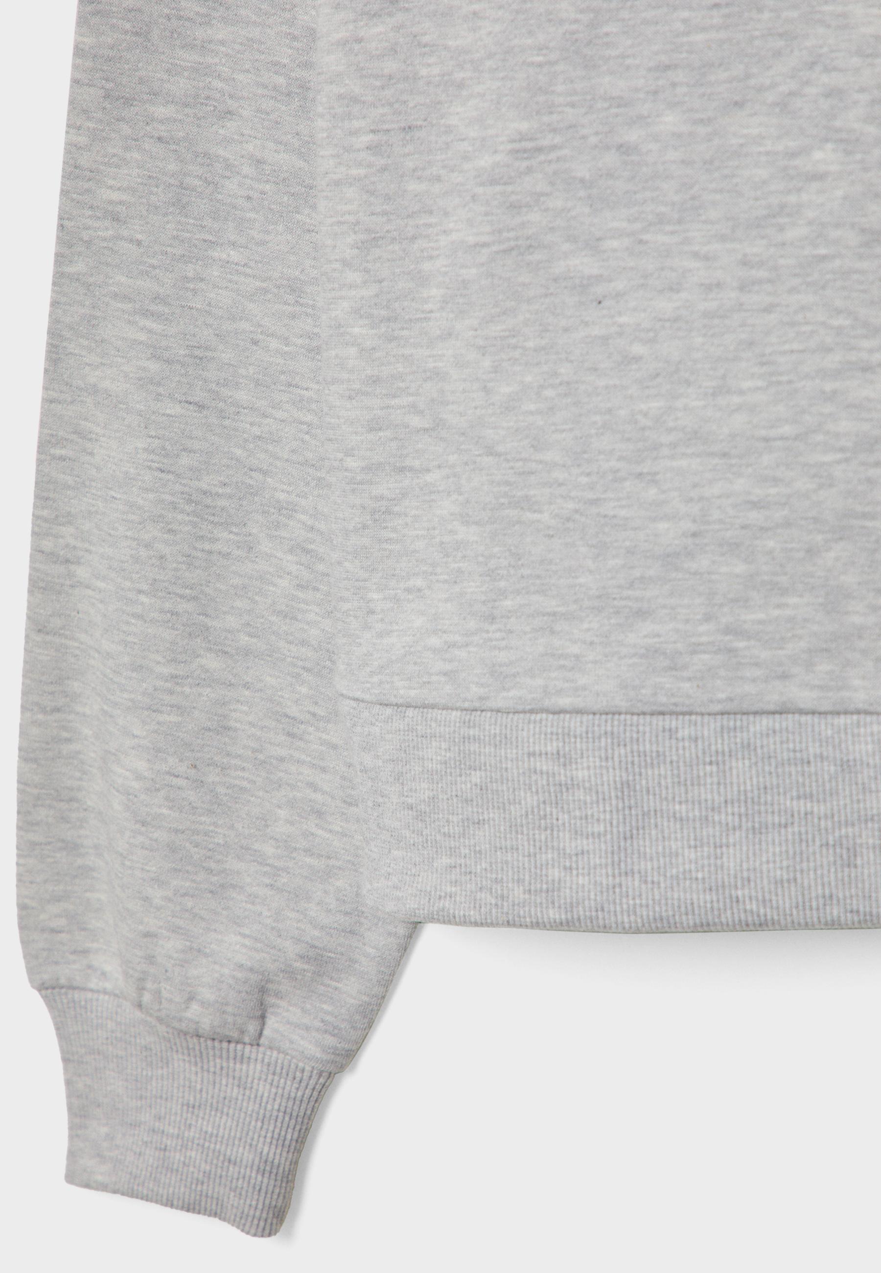 Basic off-the-shoulder sweatshirt — Grey melange