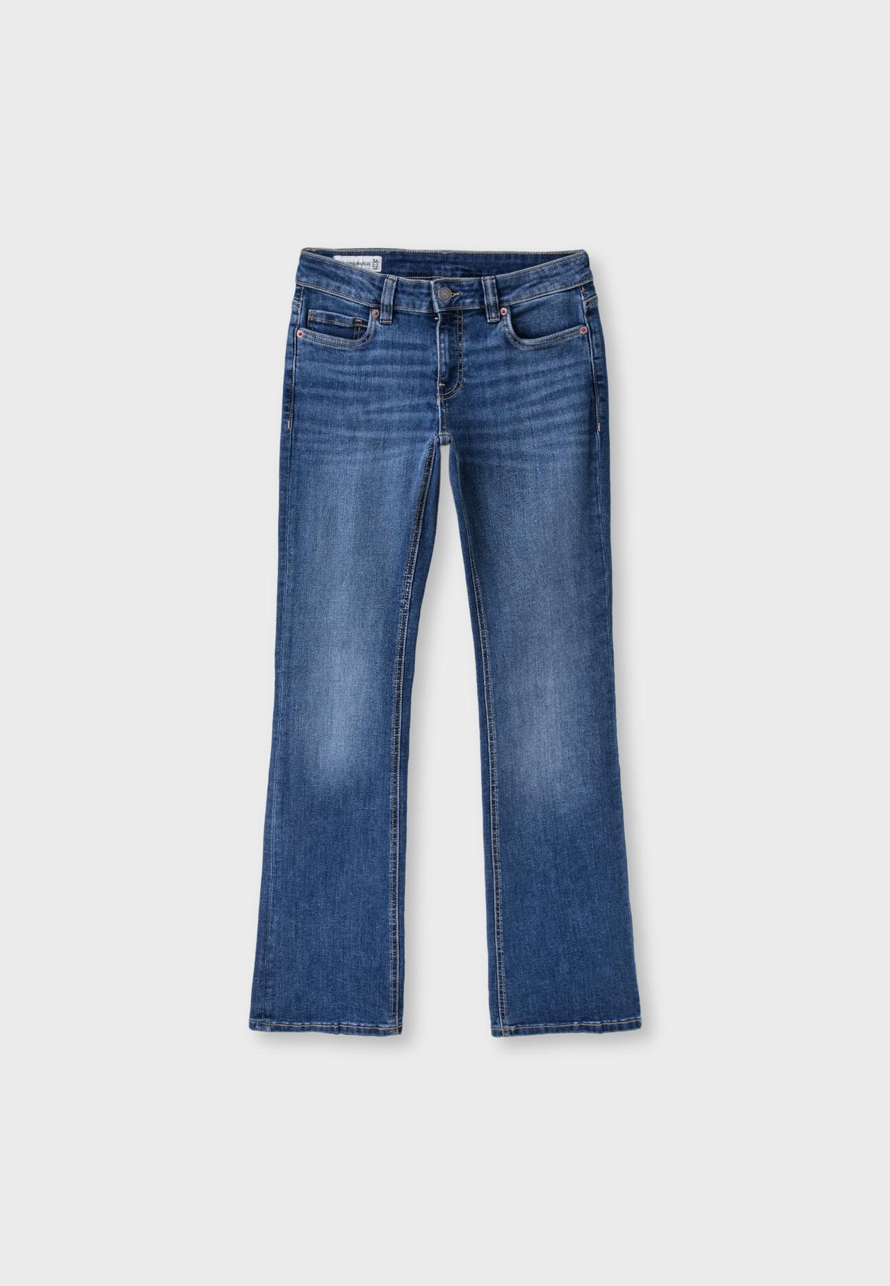 D67 slim fit bootcut jeans — MEDIUM BLUE DENIM