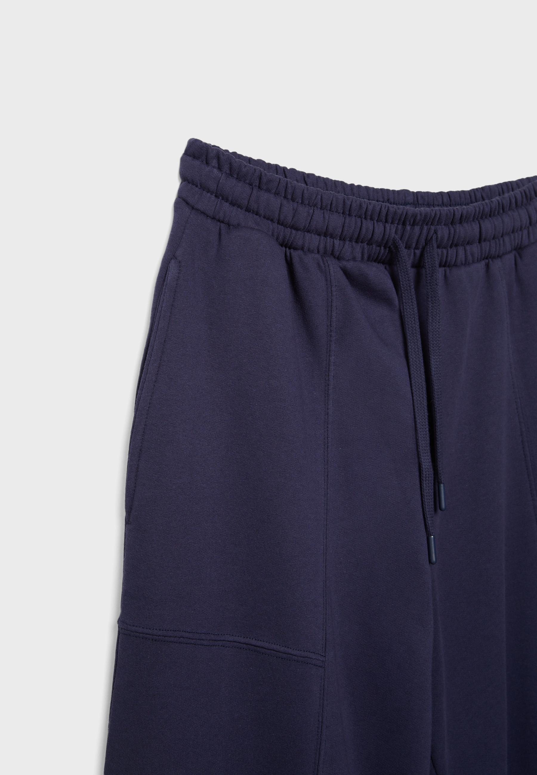 Plush balloon jogger trousers — Dark blue